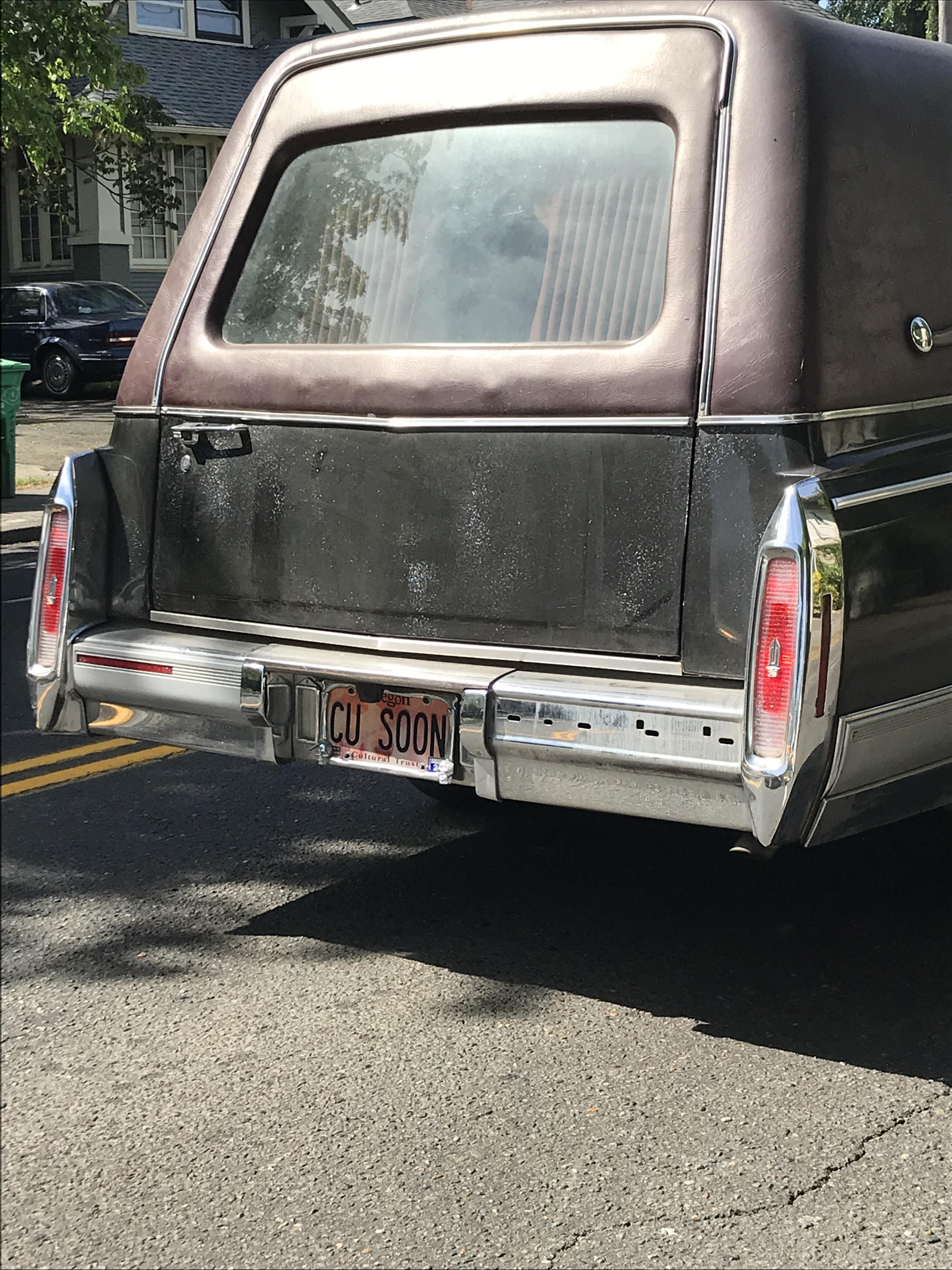 The license plate on this hearse. r/funny