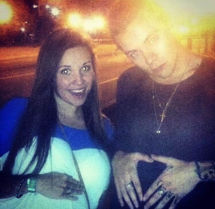 A photo of Harry with my pregnant sister. October 1, 2014 Atlanta