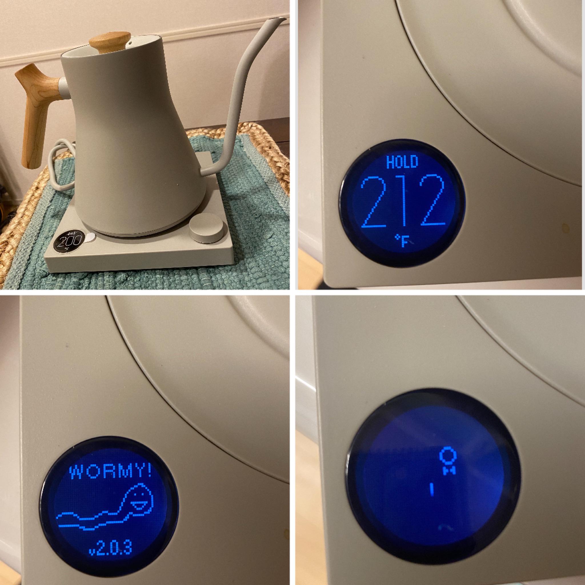 My electric kettle has a hidden game in the LCD that is used to display
