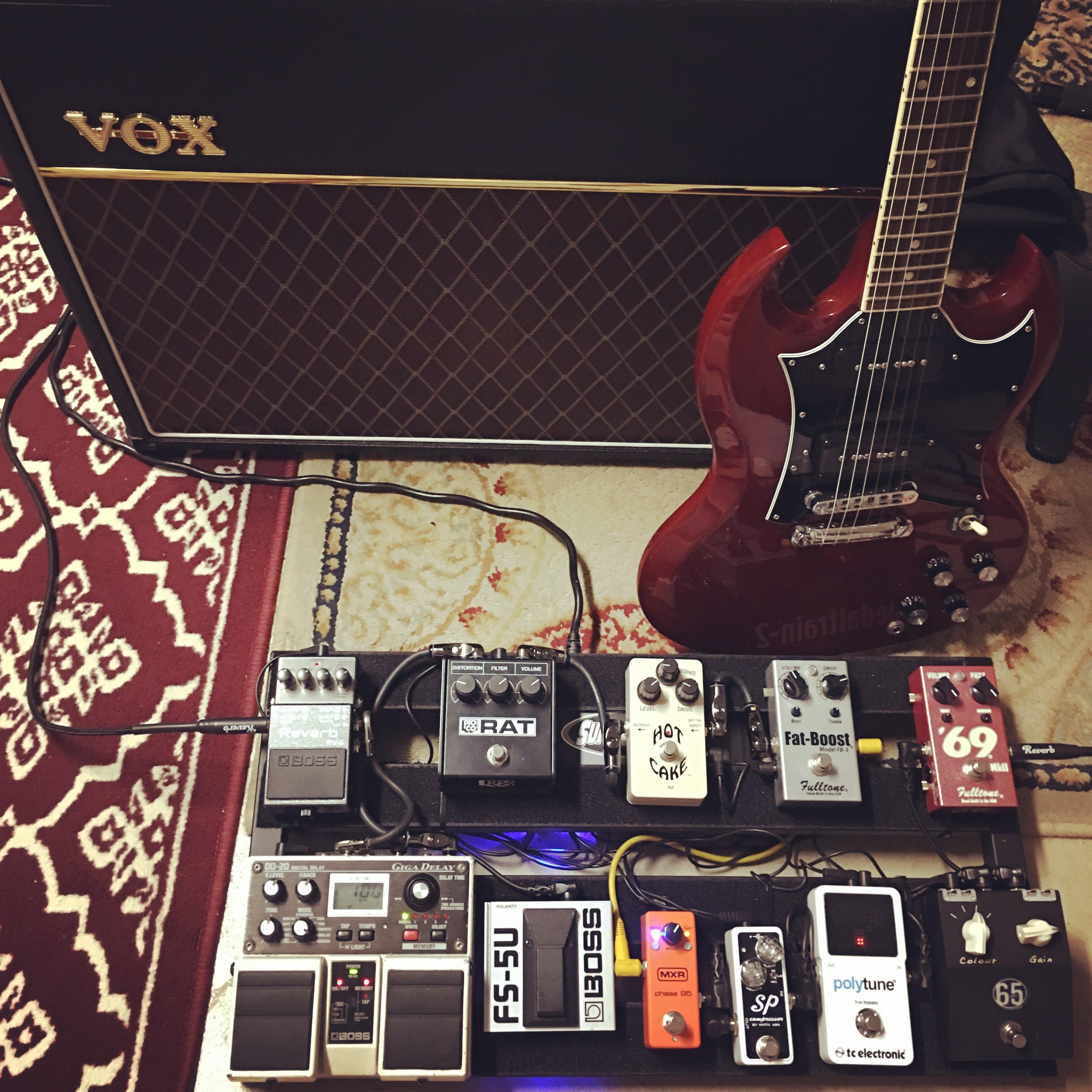 The Rig. Made a few changes on the ever evolving pedalboard. r