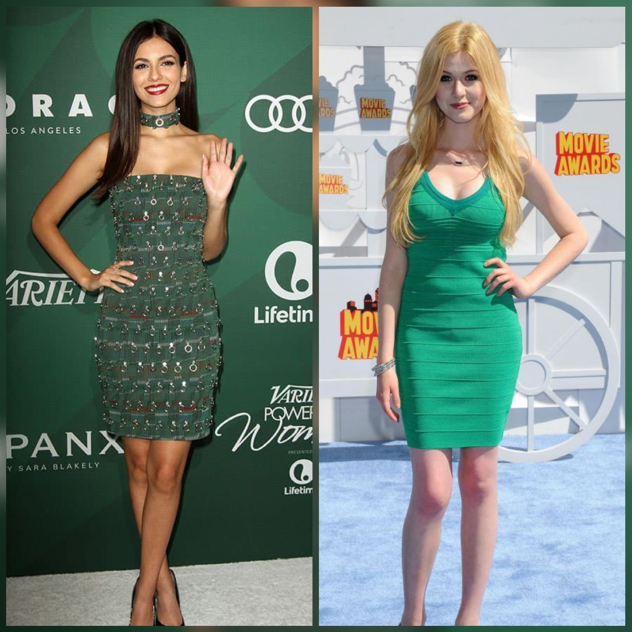 Kiss one for the Irish Victoria Justice vs Katherine McNamara r