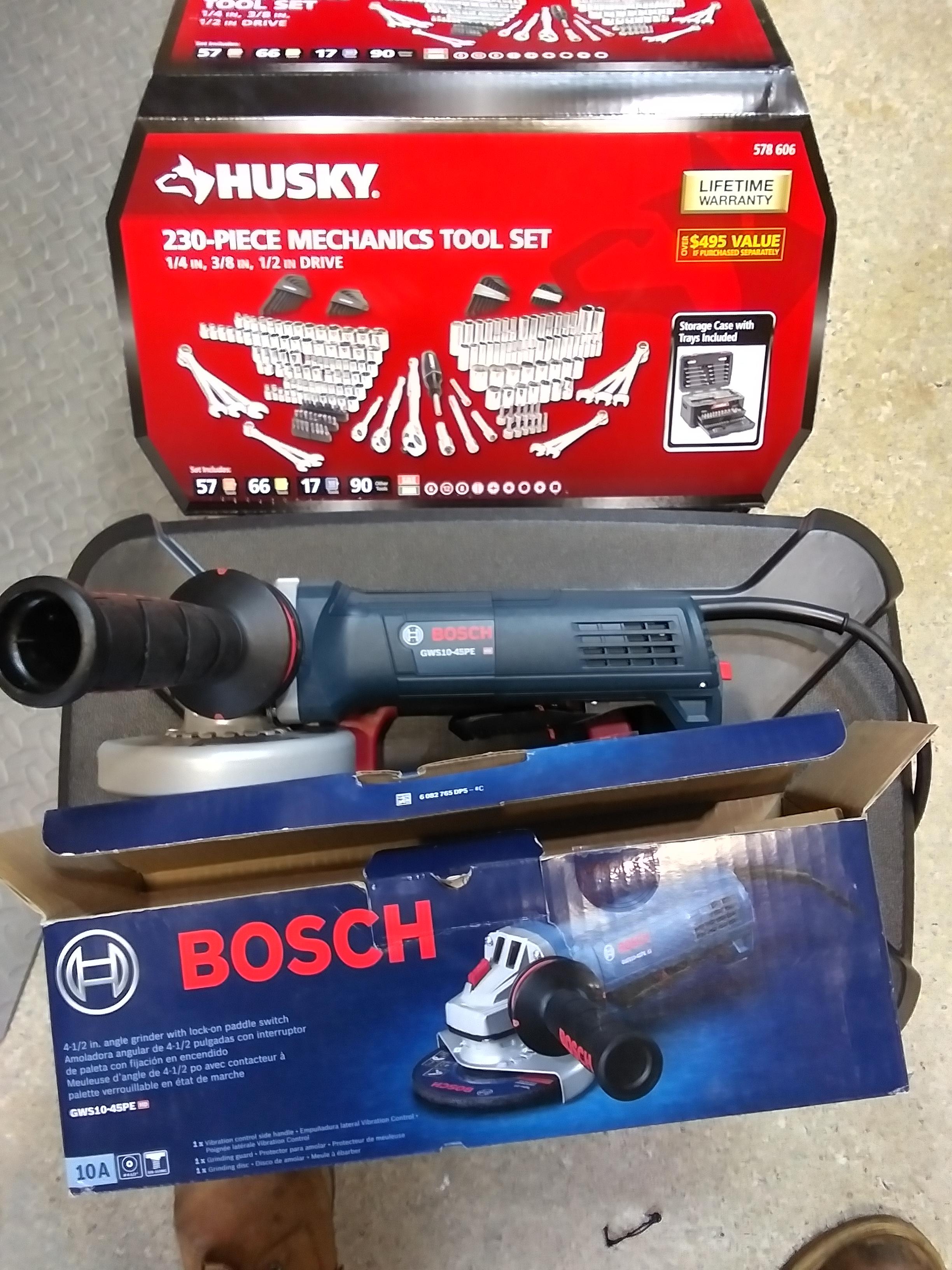 Ntd 99 Husky tool set an 70 clearance grinder r/Tools