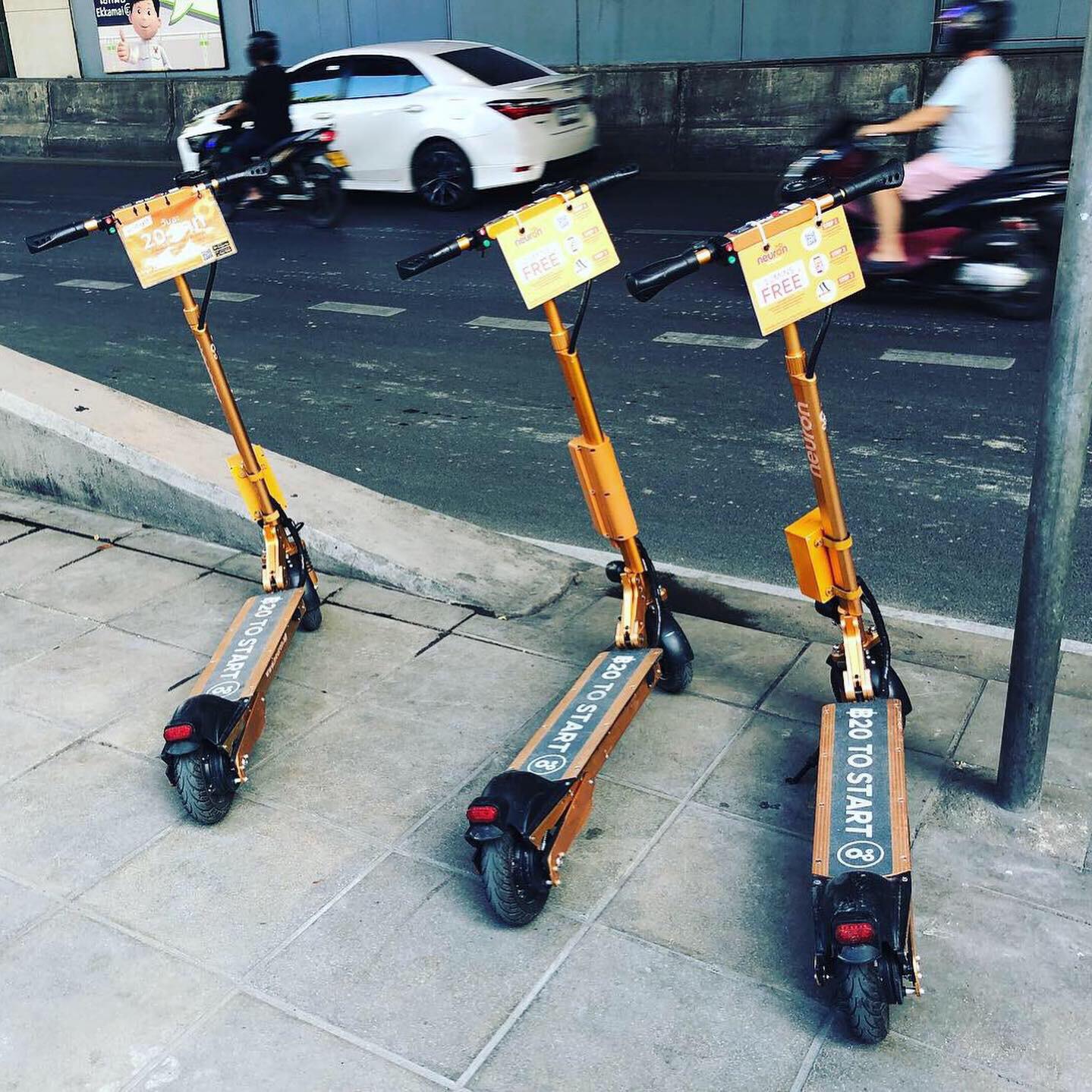 Electric scooter rent in BTS station r/Bangkok