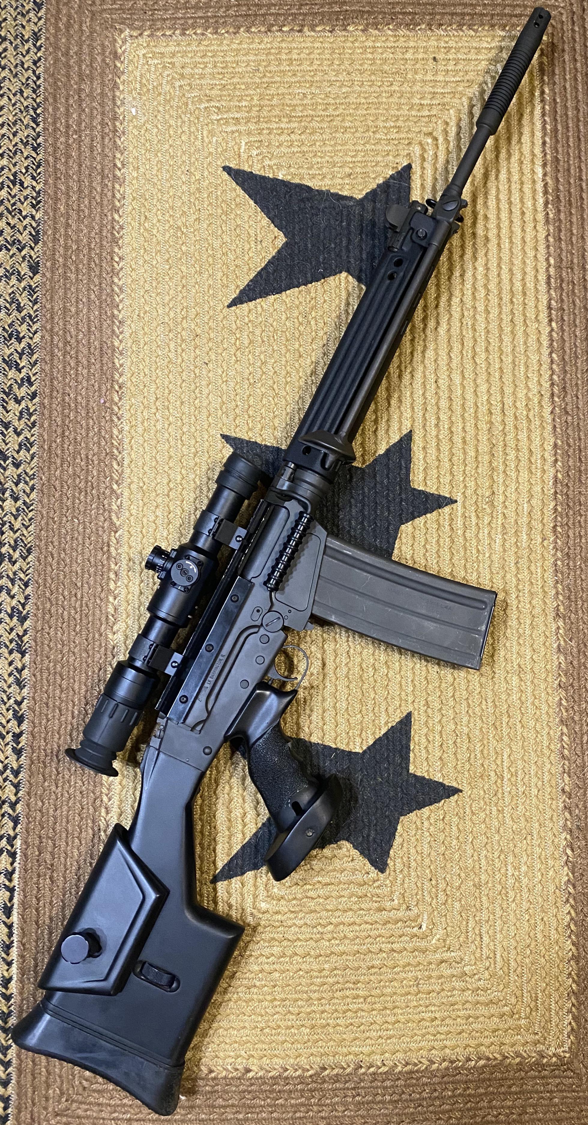 Newest member of the family. Early DSA SA58. Built on an LMT receiver