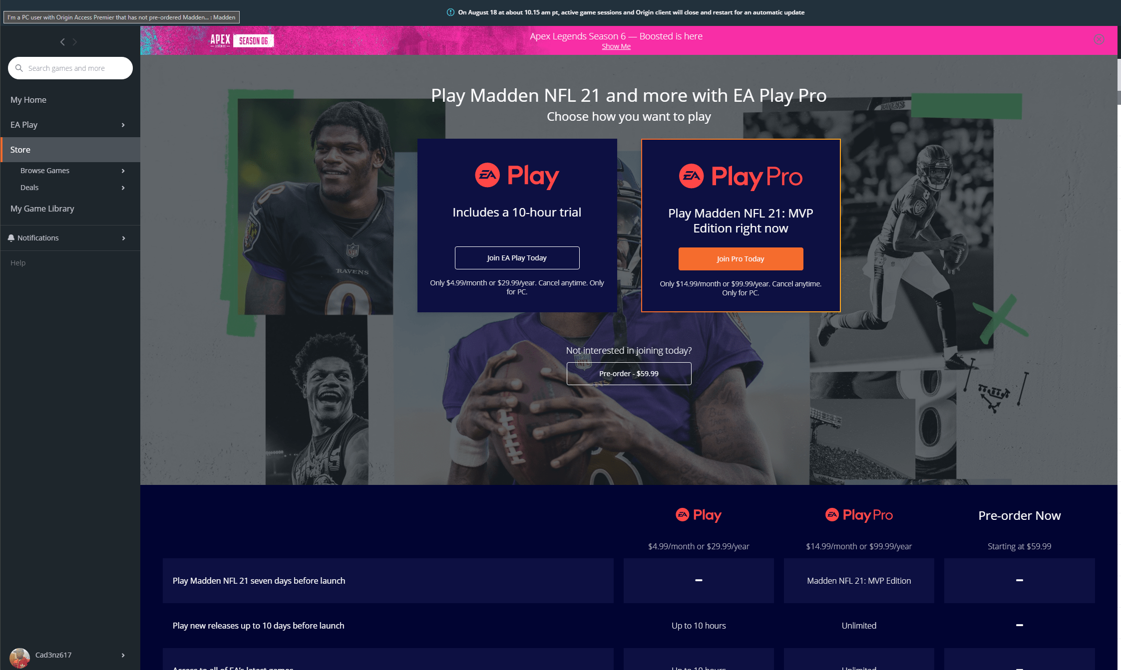 How to play madden 21 early profilejoa