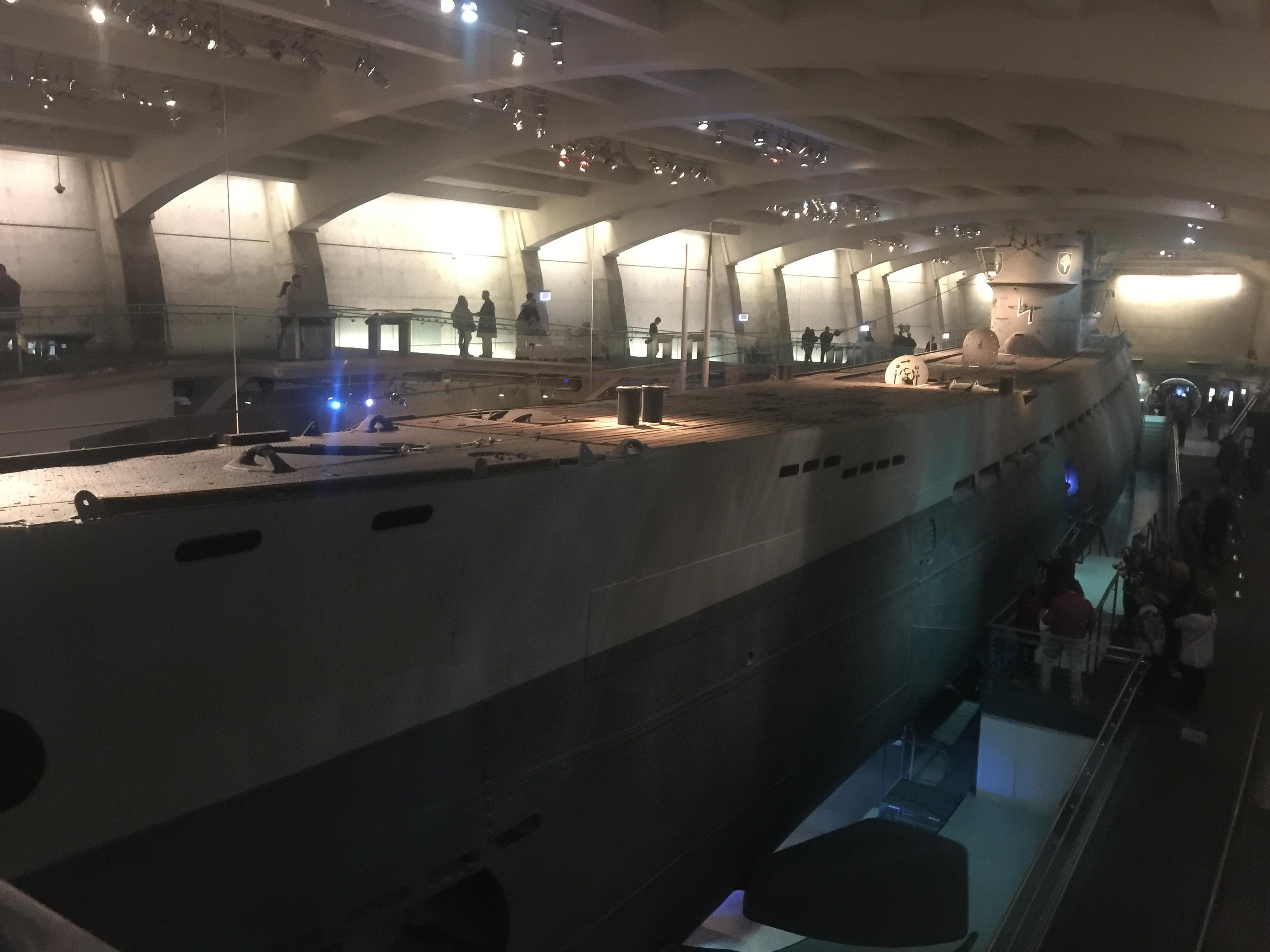 The U505—A hundred yard German UBoat captured during