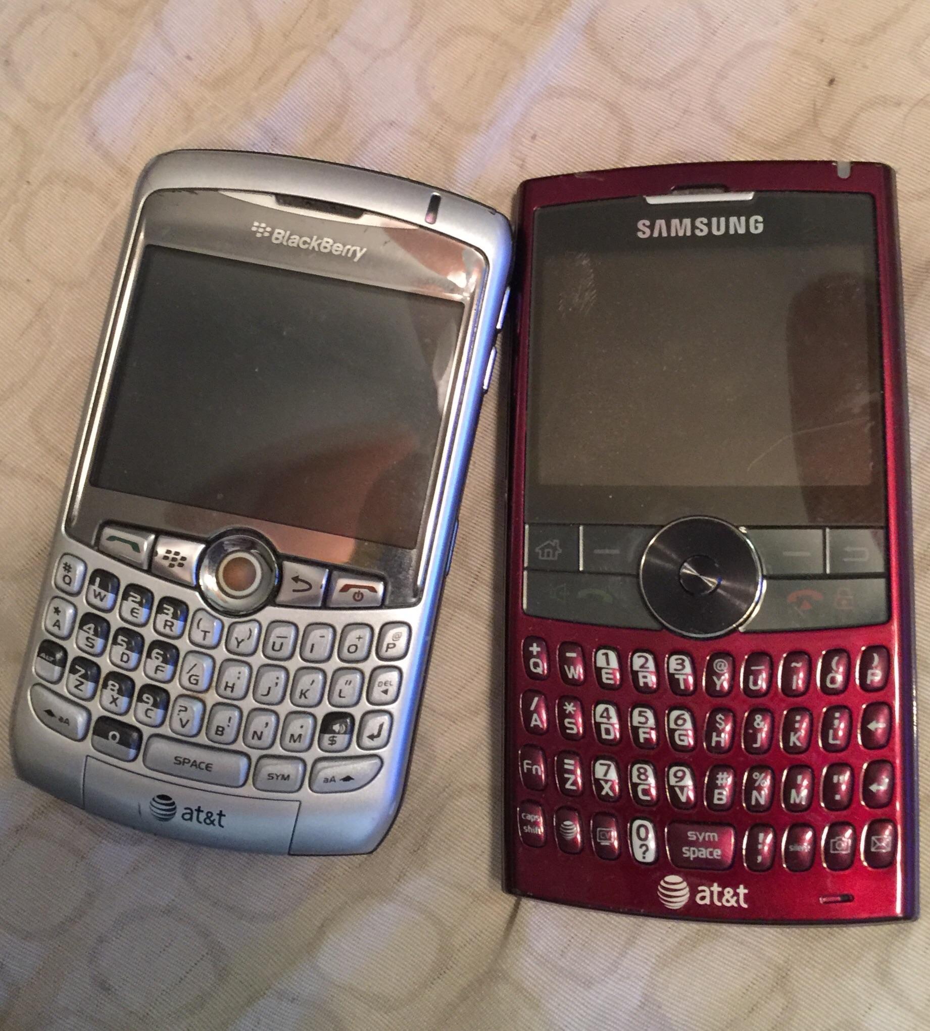 Blackberry and Blackjack smart phones r/nostalgia