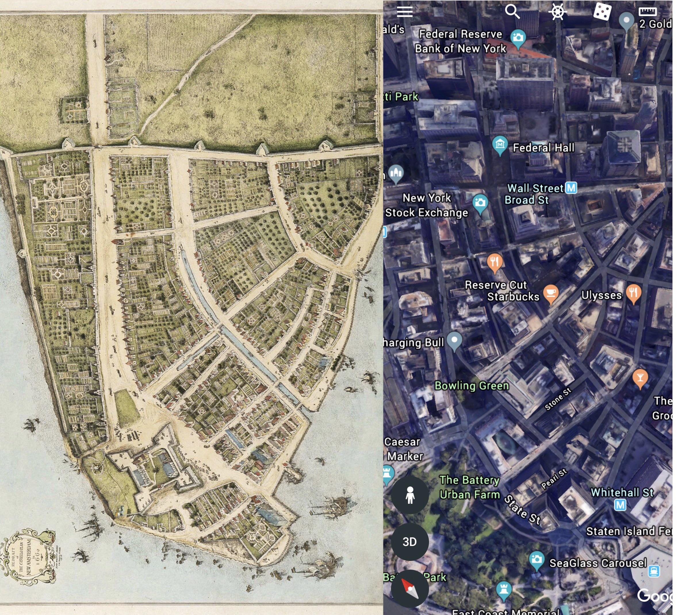 Amsterdam To Nyc Map New Amsterdam’s (Nyc) streets are nearly the same after 400 years MapPorn