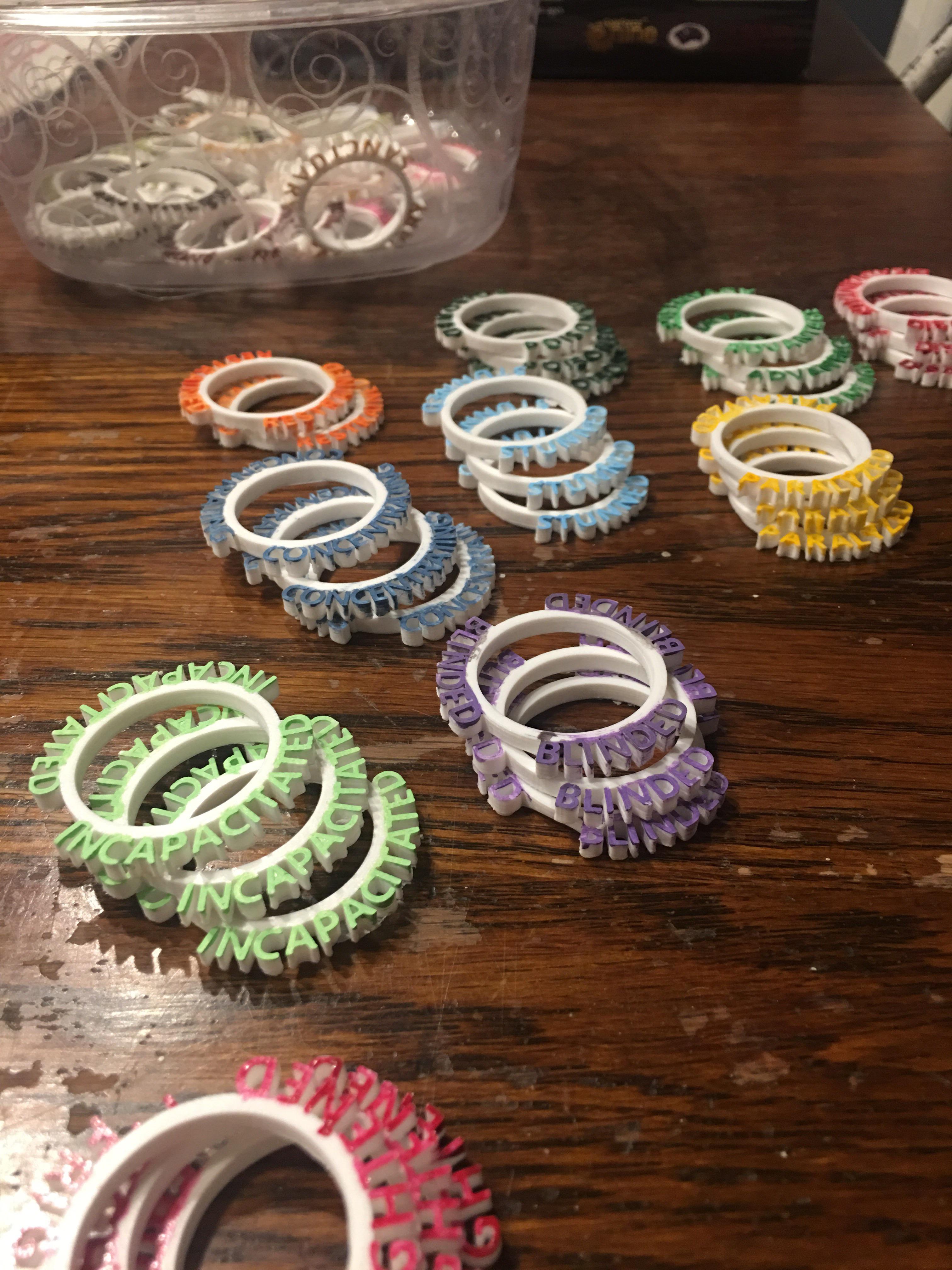 I 3D printed and painted condition markers with my sister! [OC] DnD
