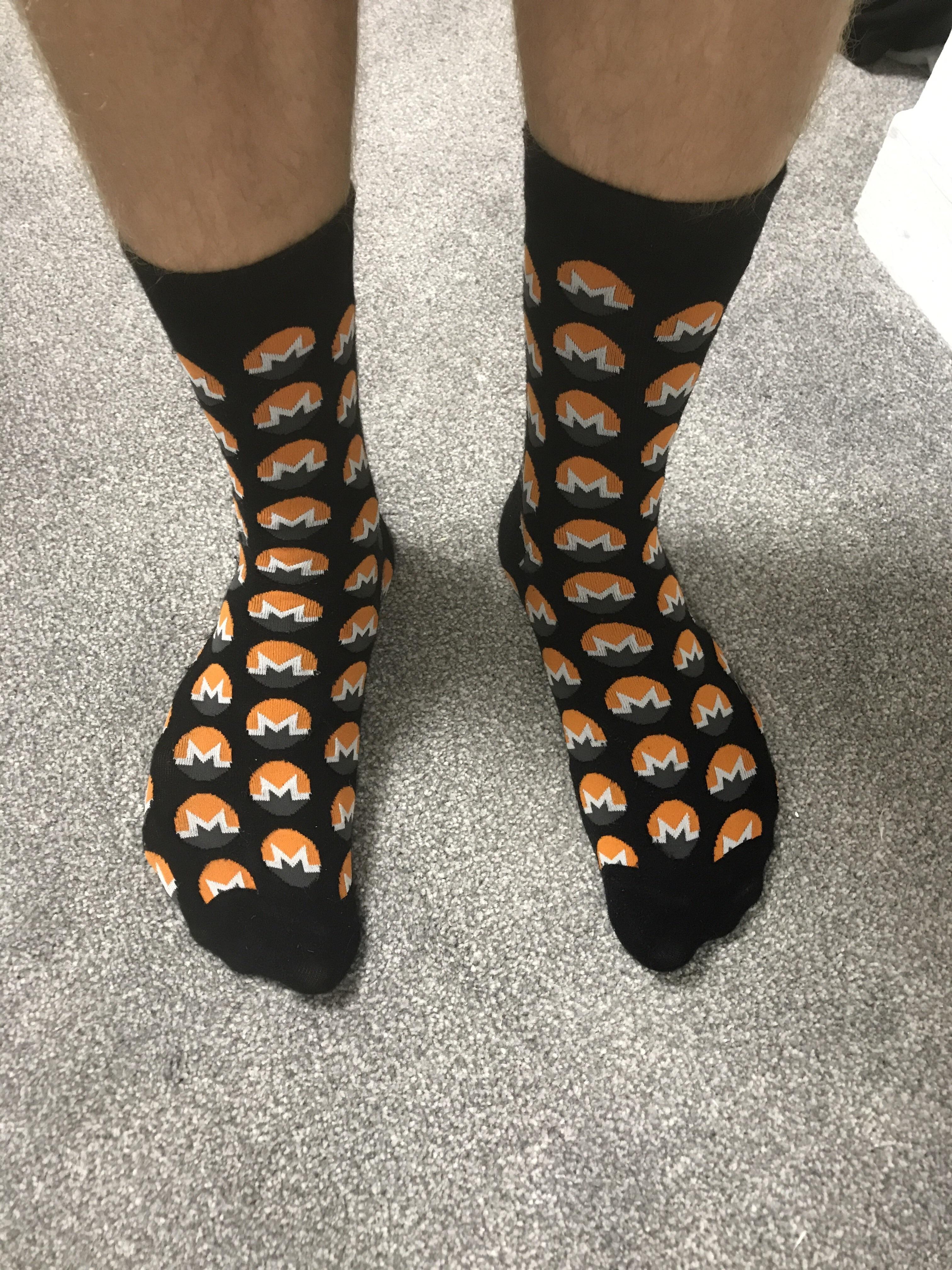 Probably the coolest socks I've ever bought just arrived today. r/Monero