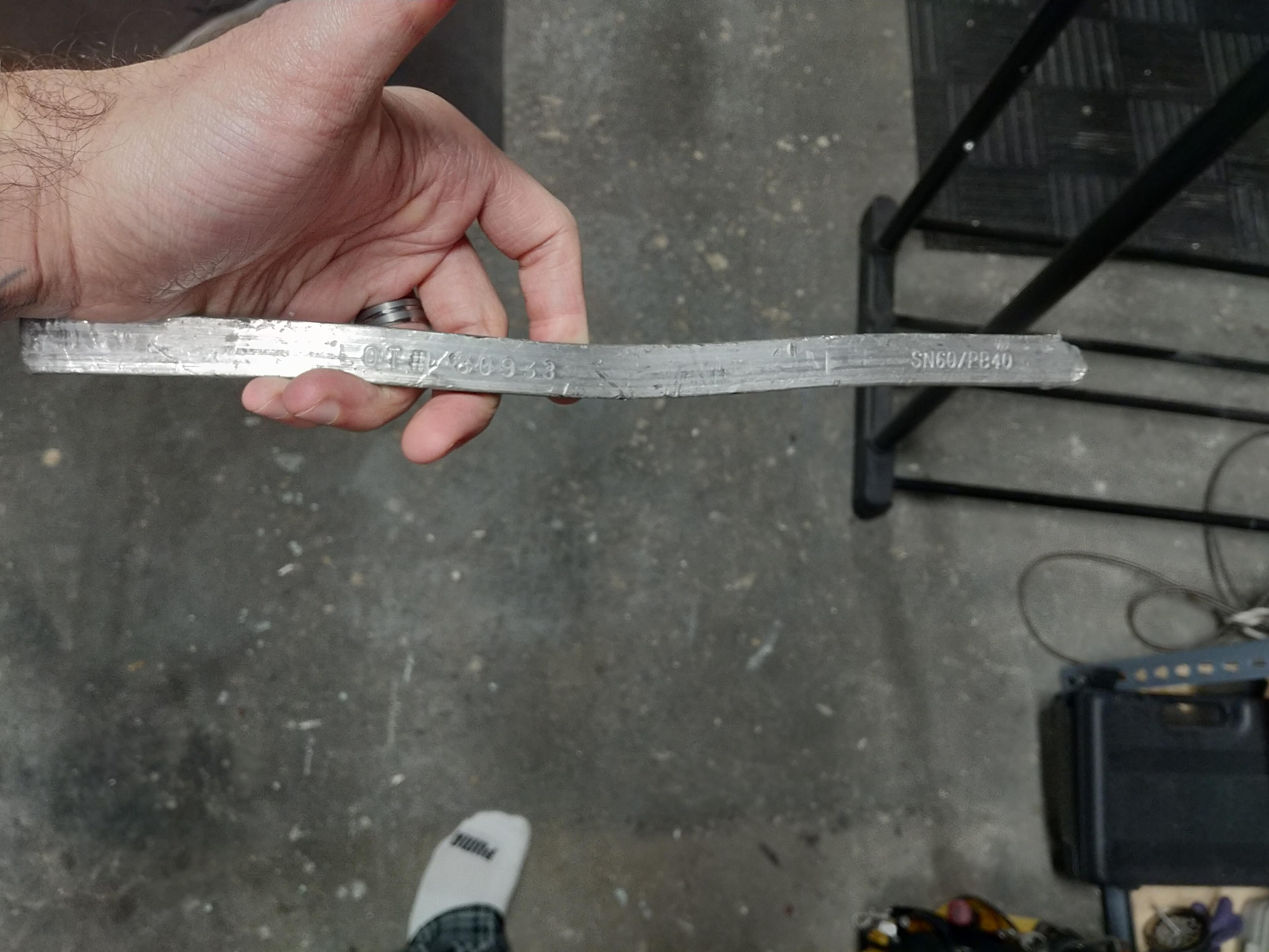 A lead solder bar? For what? Is it toxic, should I get rid of it? Found in my garage r