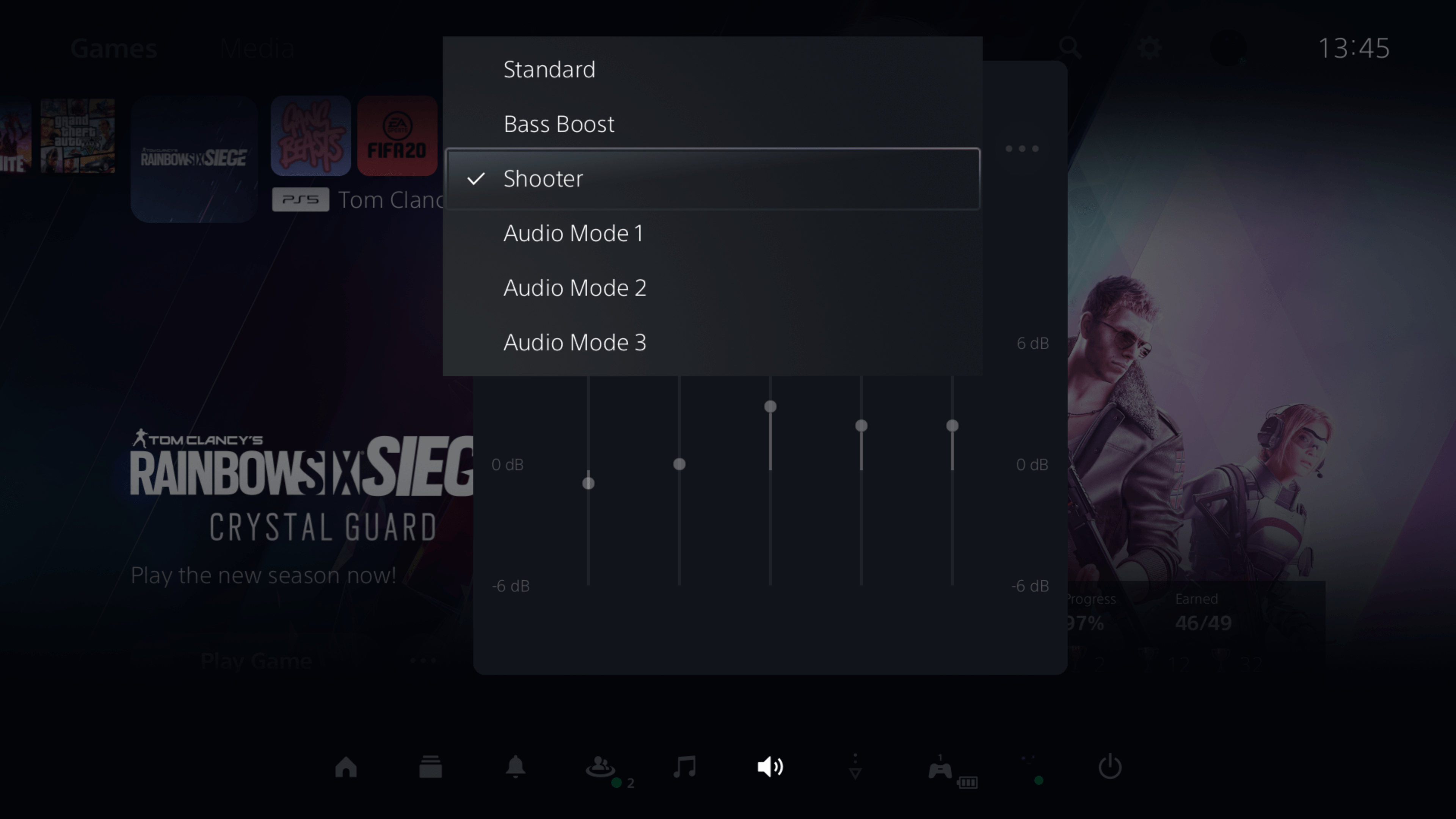 Following the recent update on PS5, what's the best EQ settings for