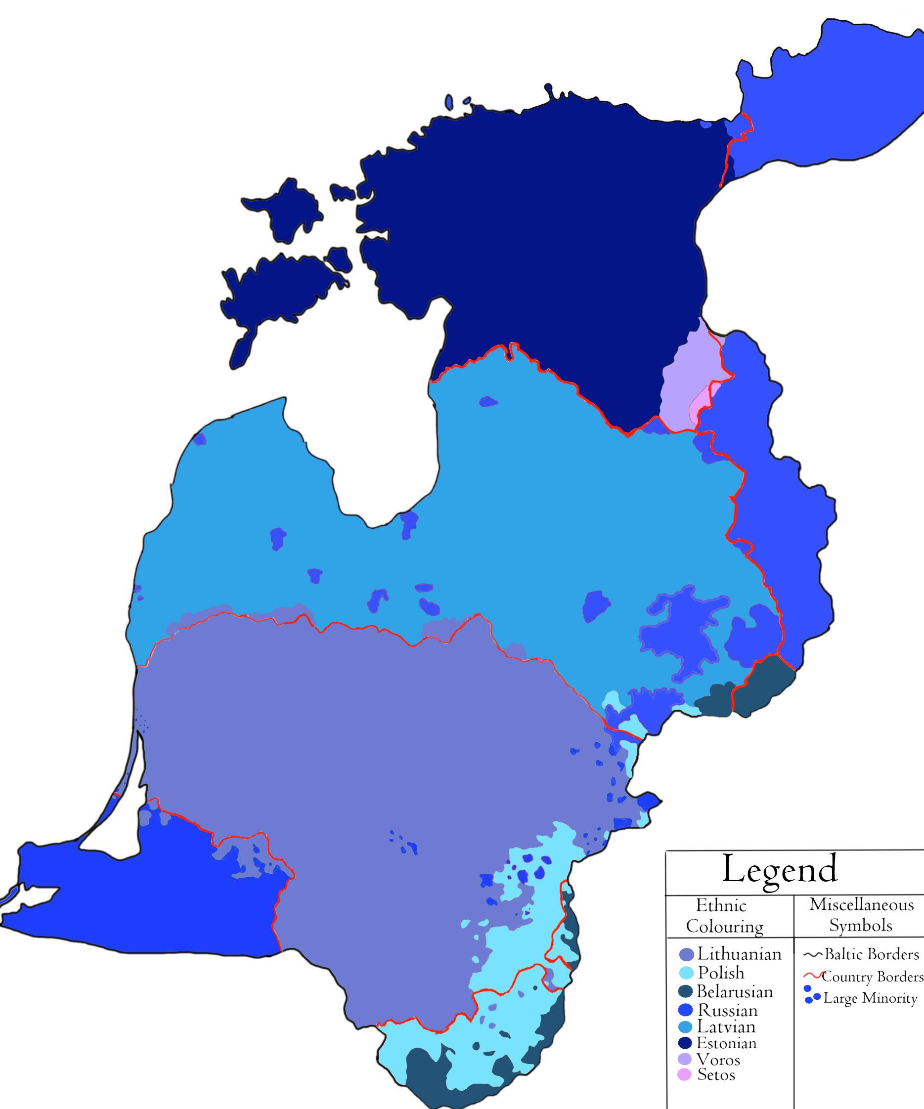 Ethnic map of the Baltic(plus more!) r/Maps