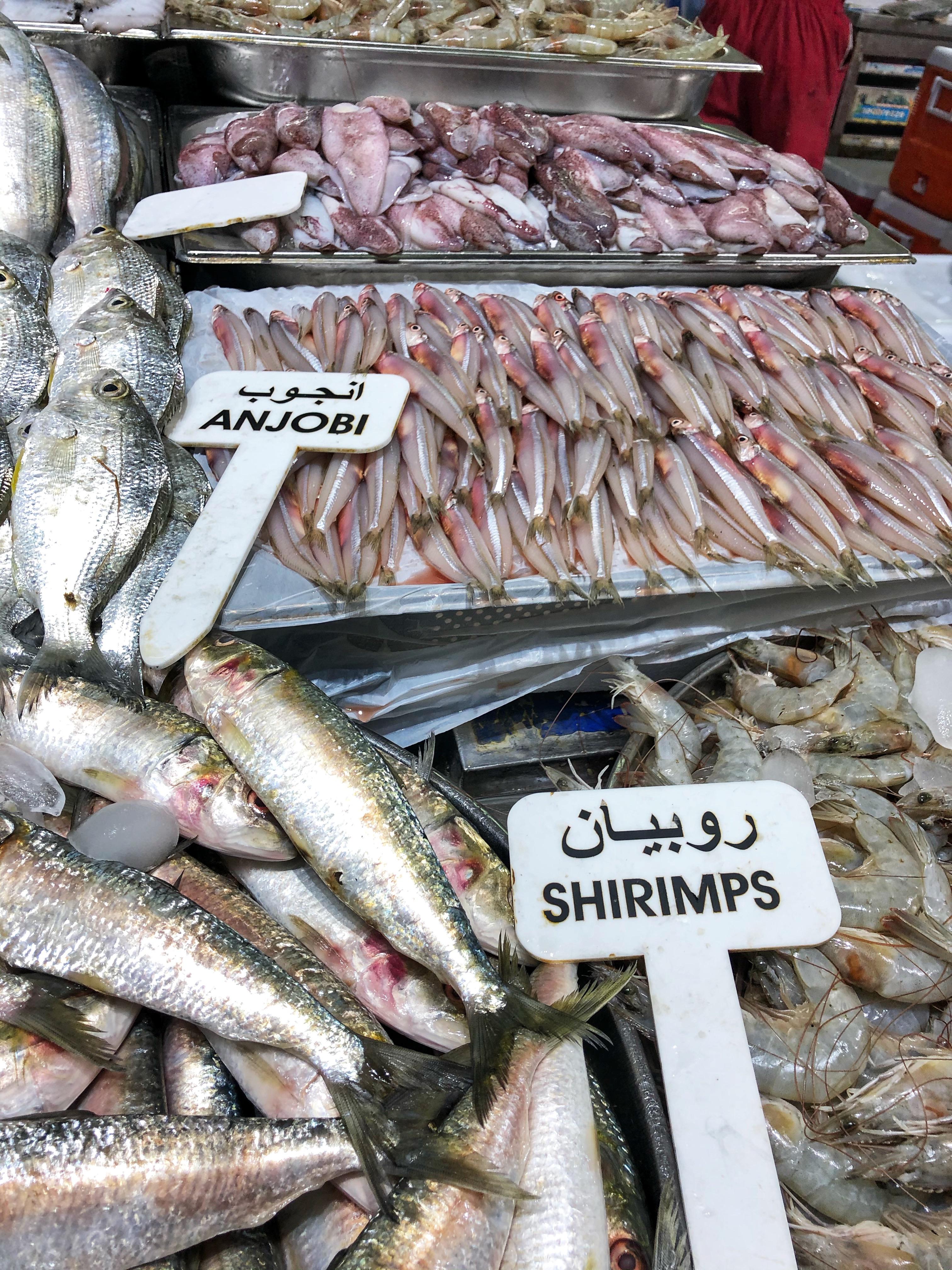 Some of the selection awaiting connoisseurs at the Mina Fish Market in Abu Dhabi. Emiratis like