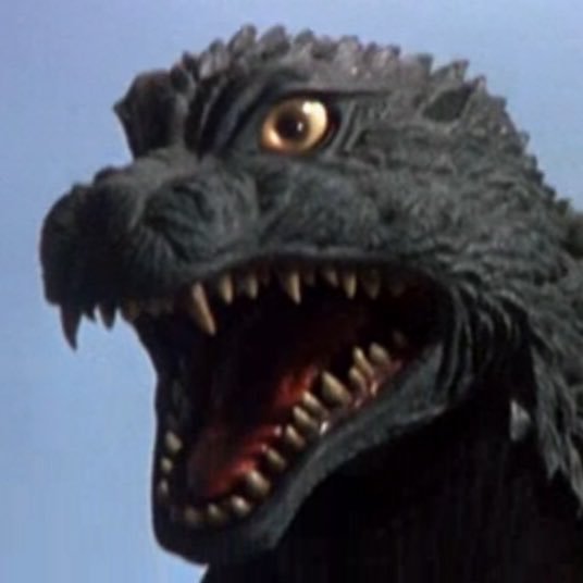 someoneyou can't make the shocked pikachu meme with godzilla me