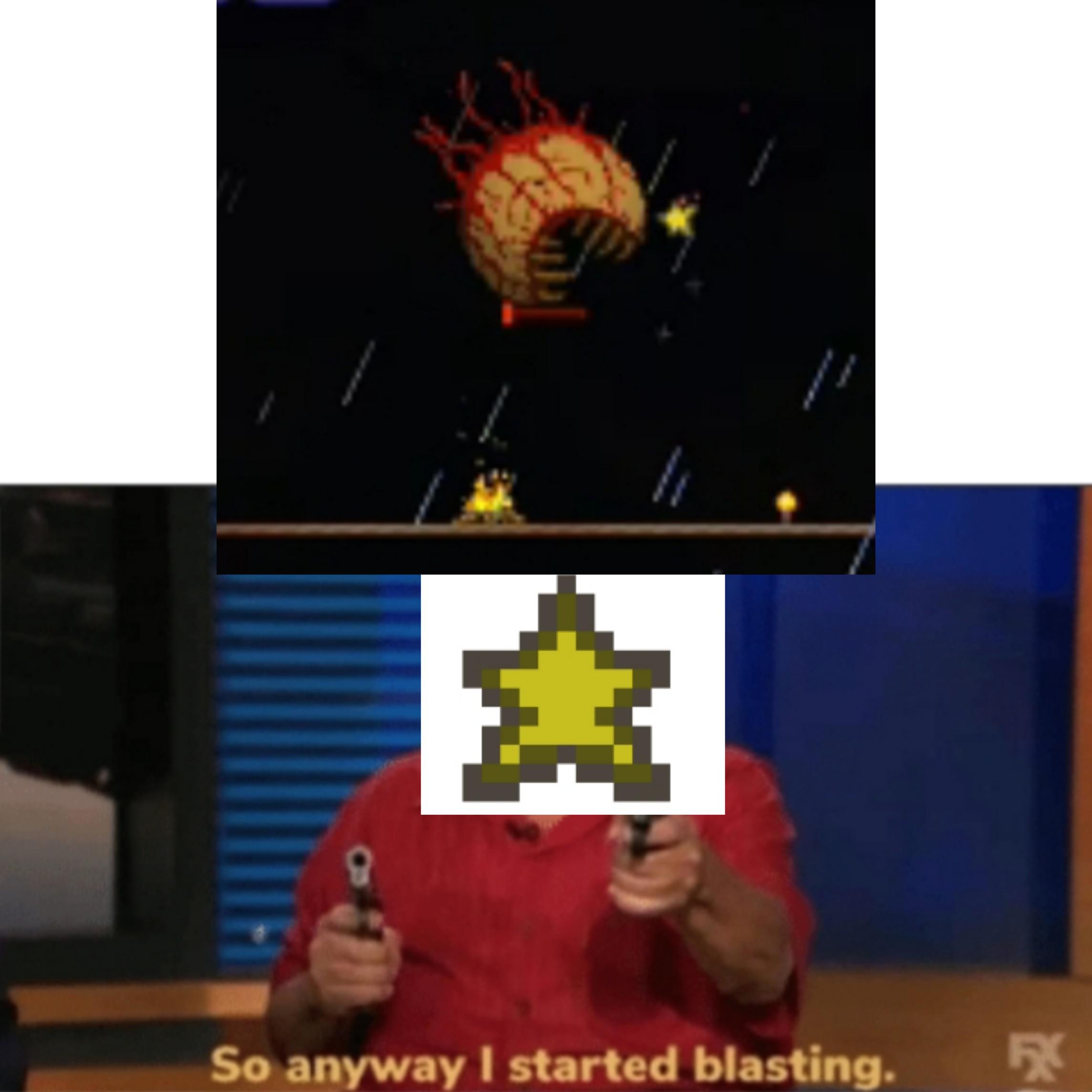 When a fallen star assists r/Terraria