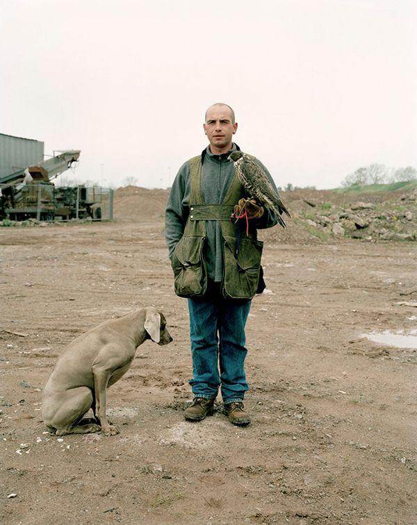 A falconer and his dog r/HumanPorn