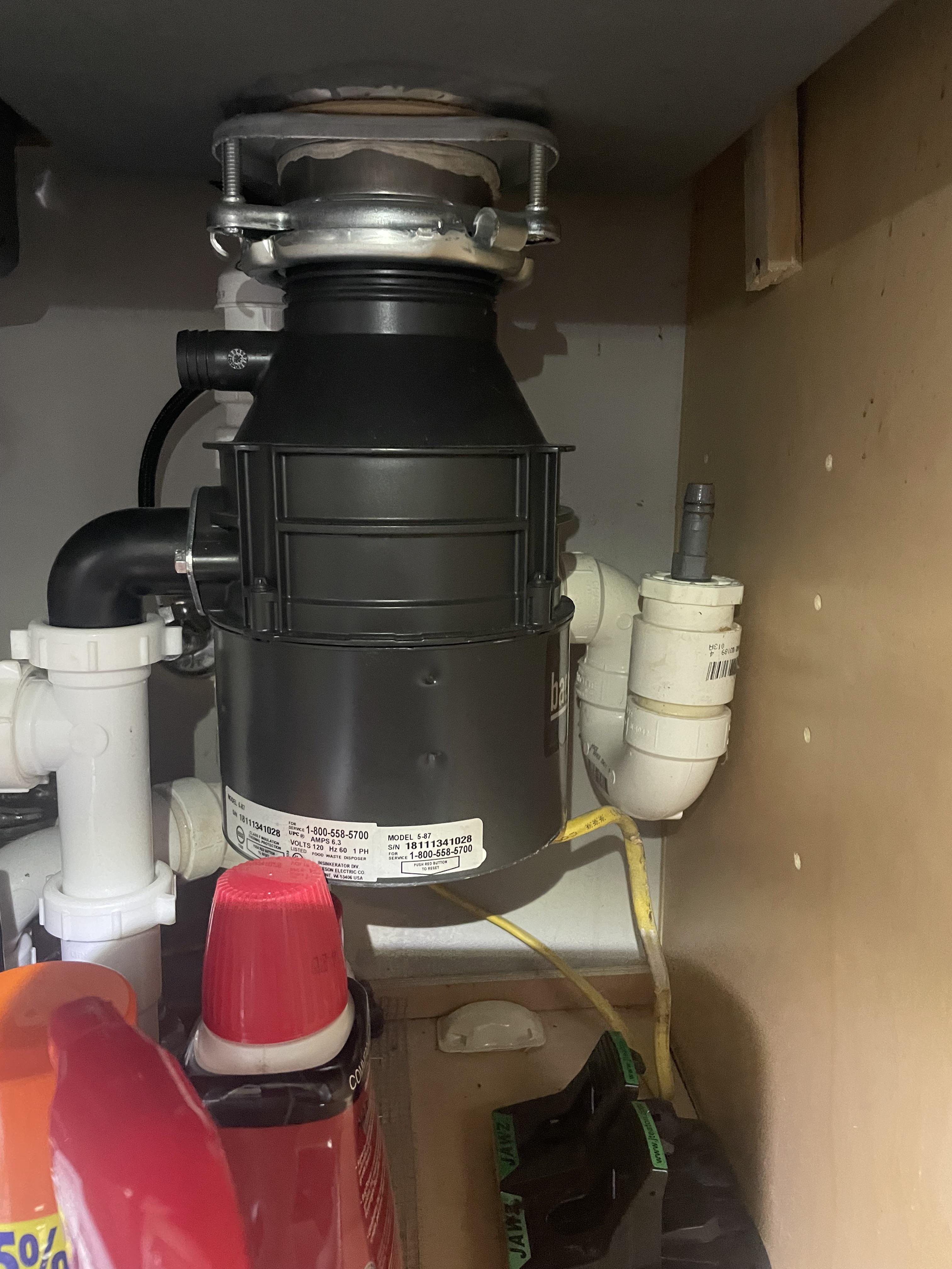 Running the dishwasher drain to the disposer as opposed to this