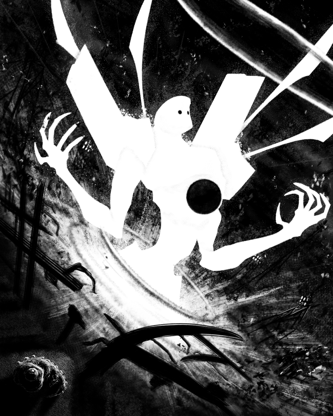 Last in my series of Angel illustrations; Adam, First Angel r/evangelion