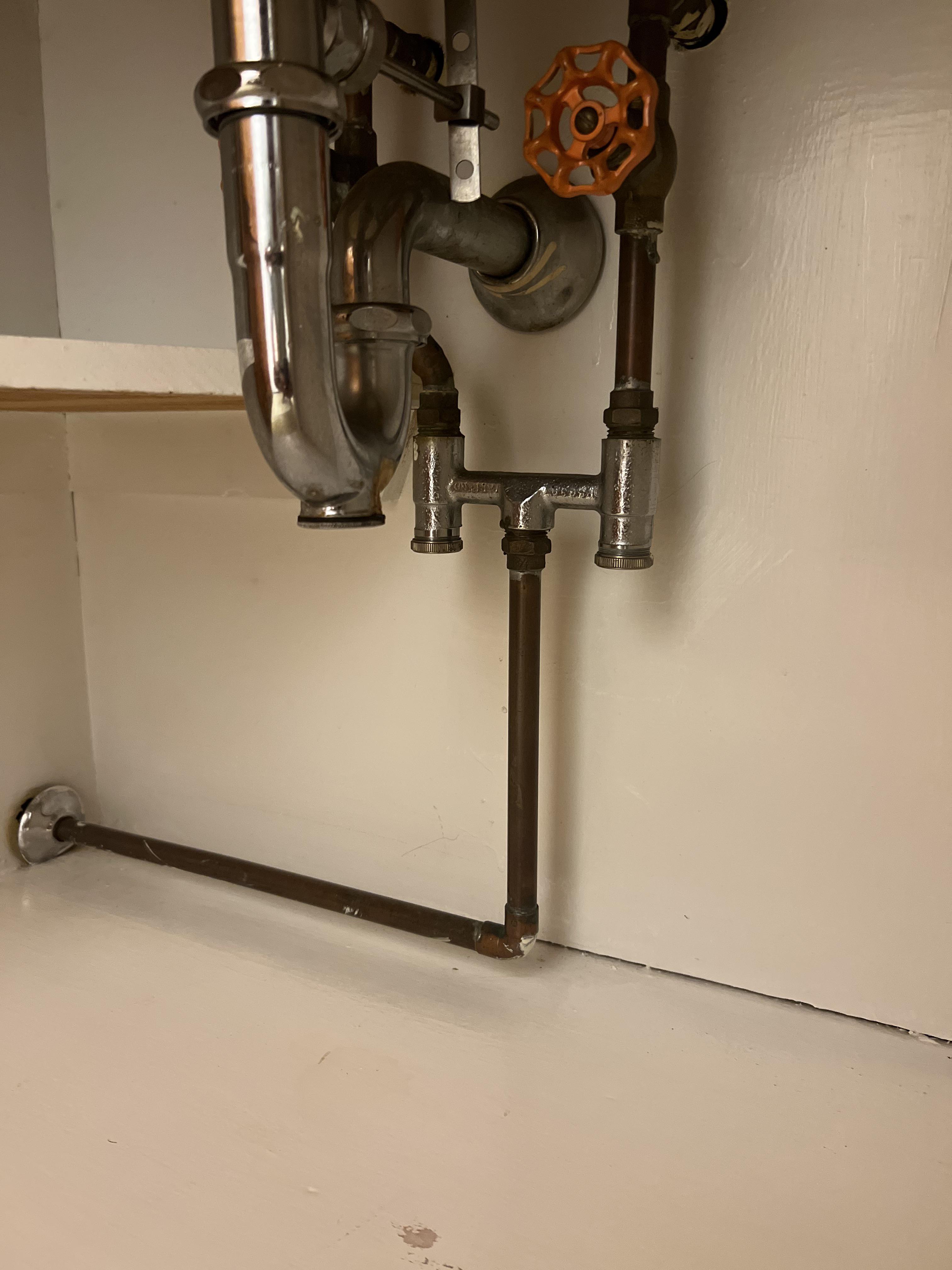 Any idea why this is like this? Toilet supply line. Plumbing