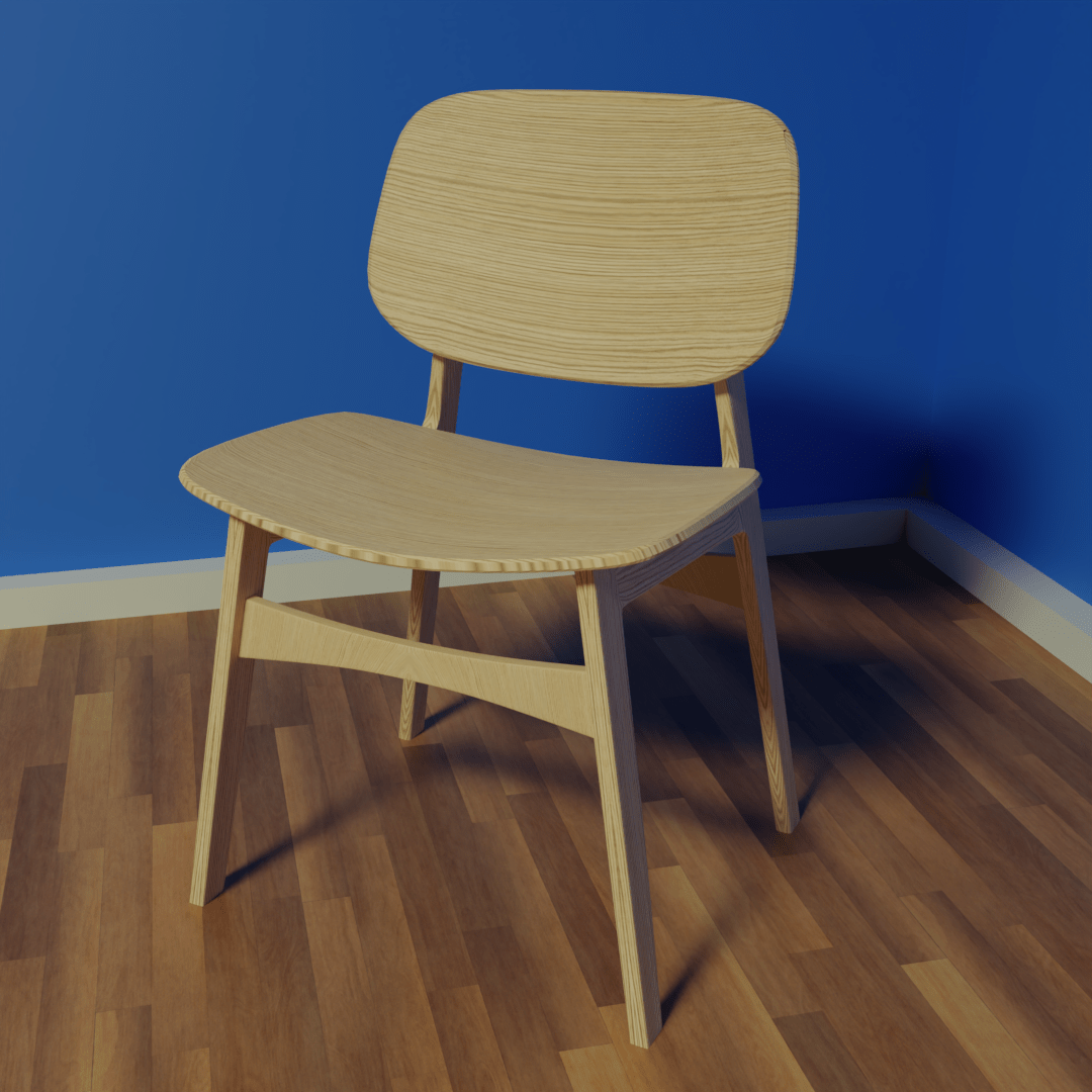 Tried my best to make a somewhat realistic chair scene following