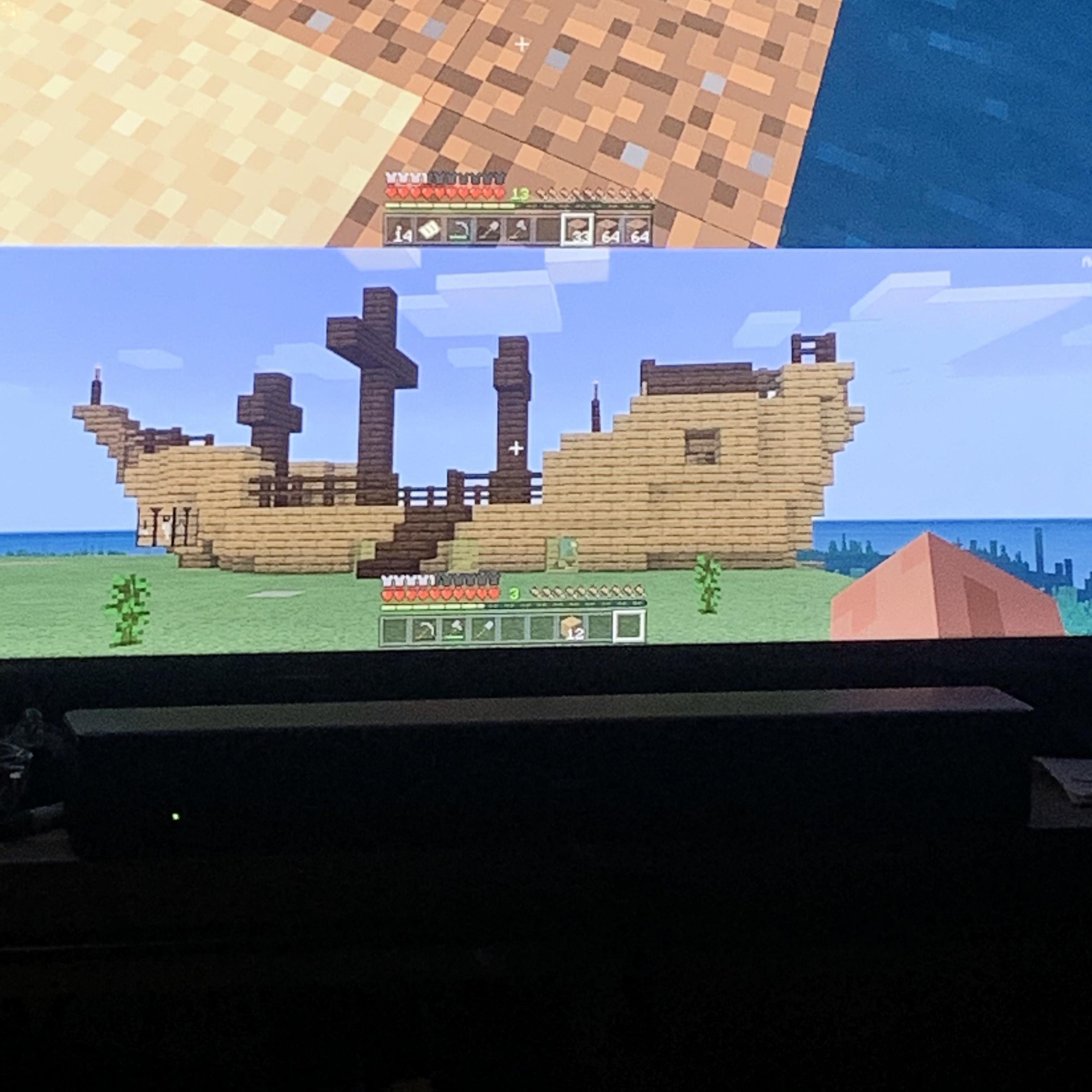 Find a shipwreck on land, make a house out of it. r/Minecraft