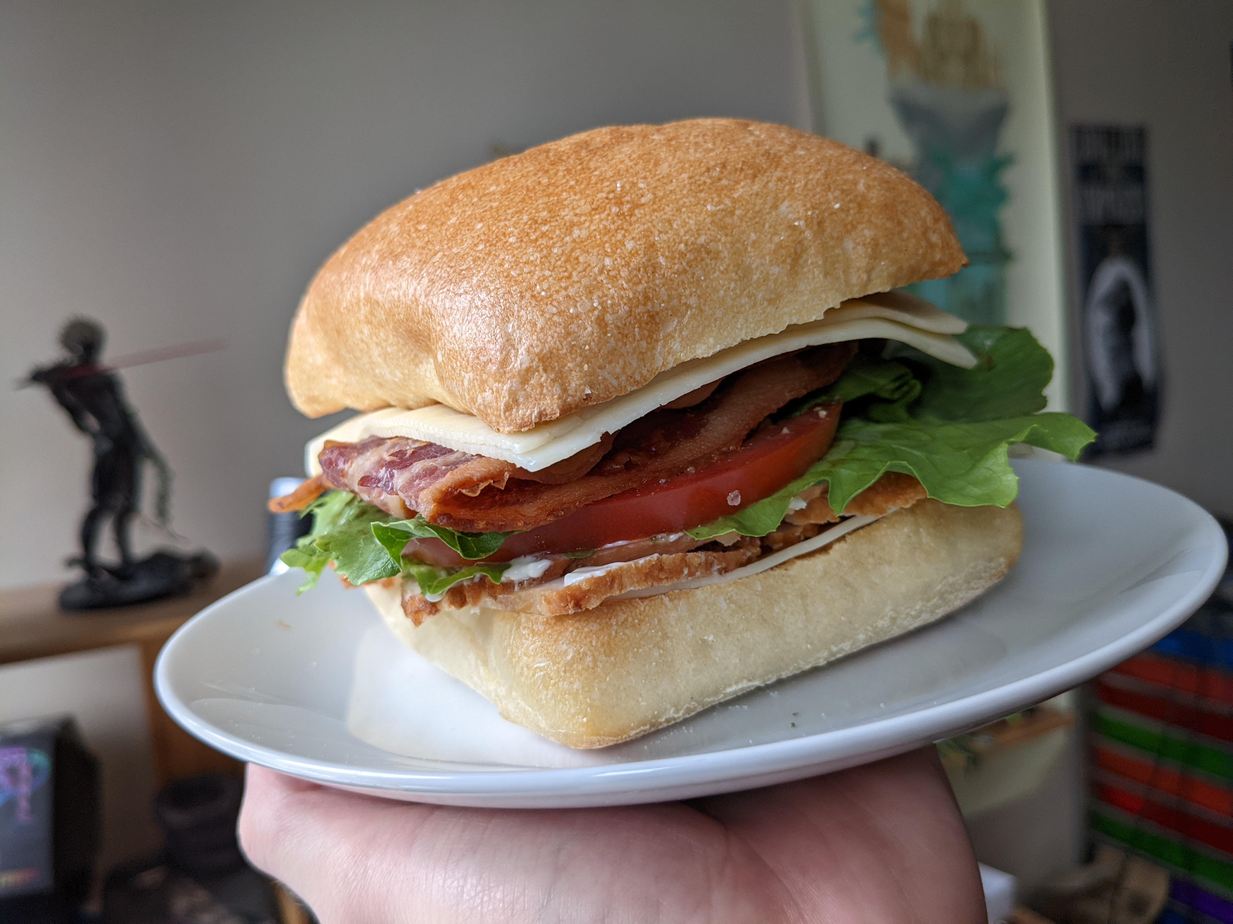 turkey club on ciabatta r/eatsandwiches