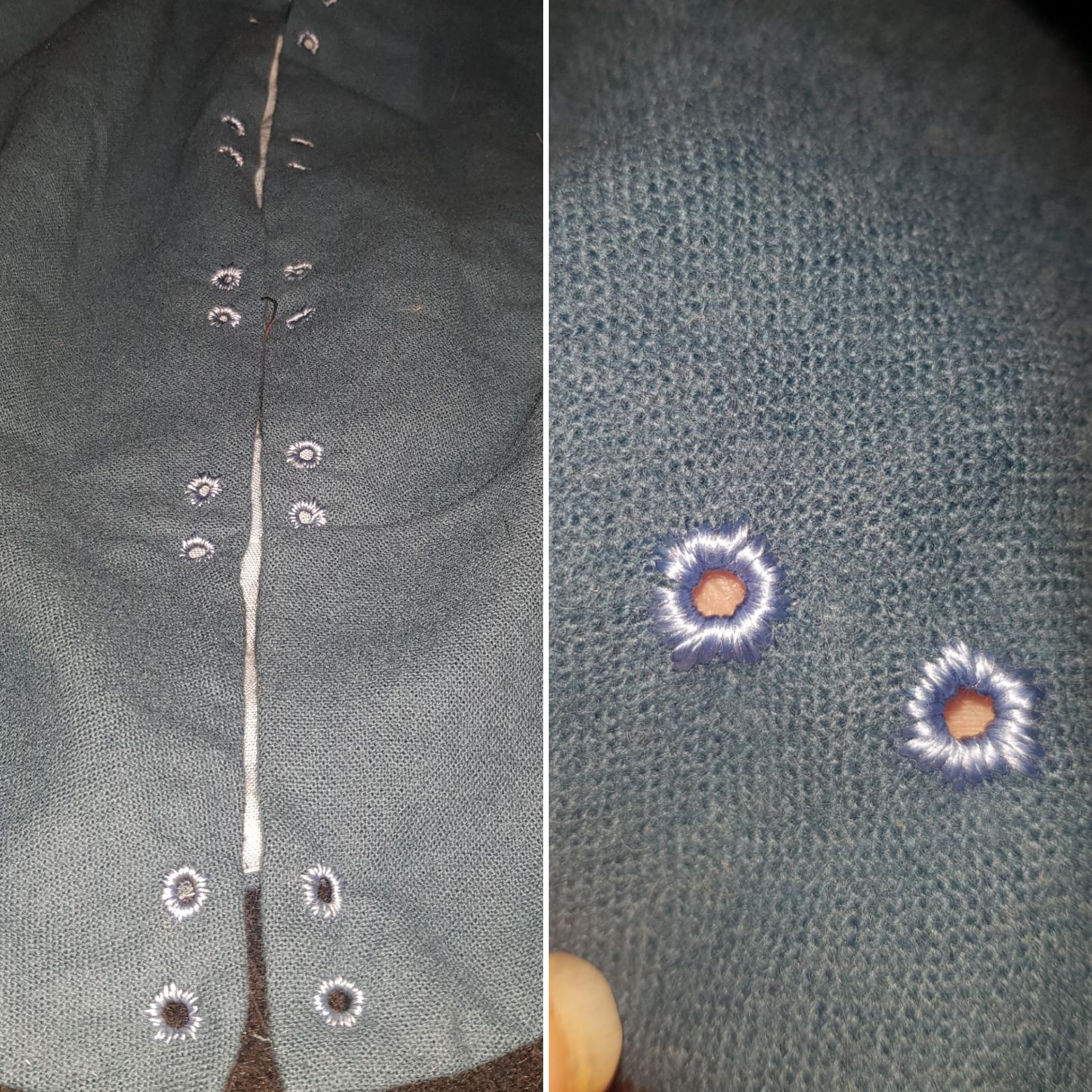 Hand bound eyelets, and plenty of them! The scourge of the pseudo