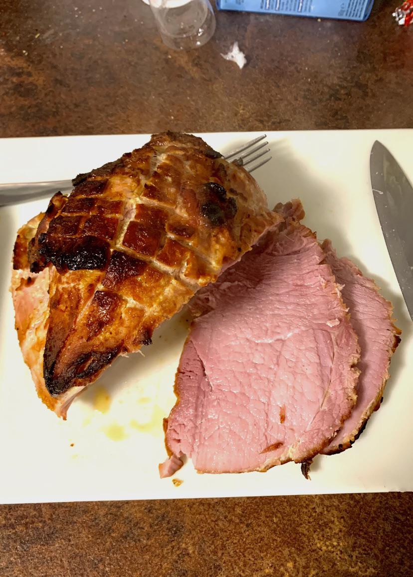 [homemade] Honey and mustard glazed gammon joint r/food