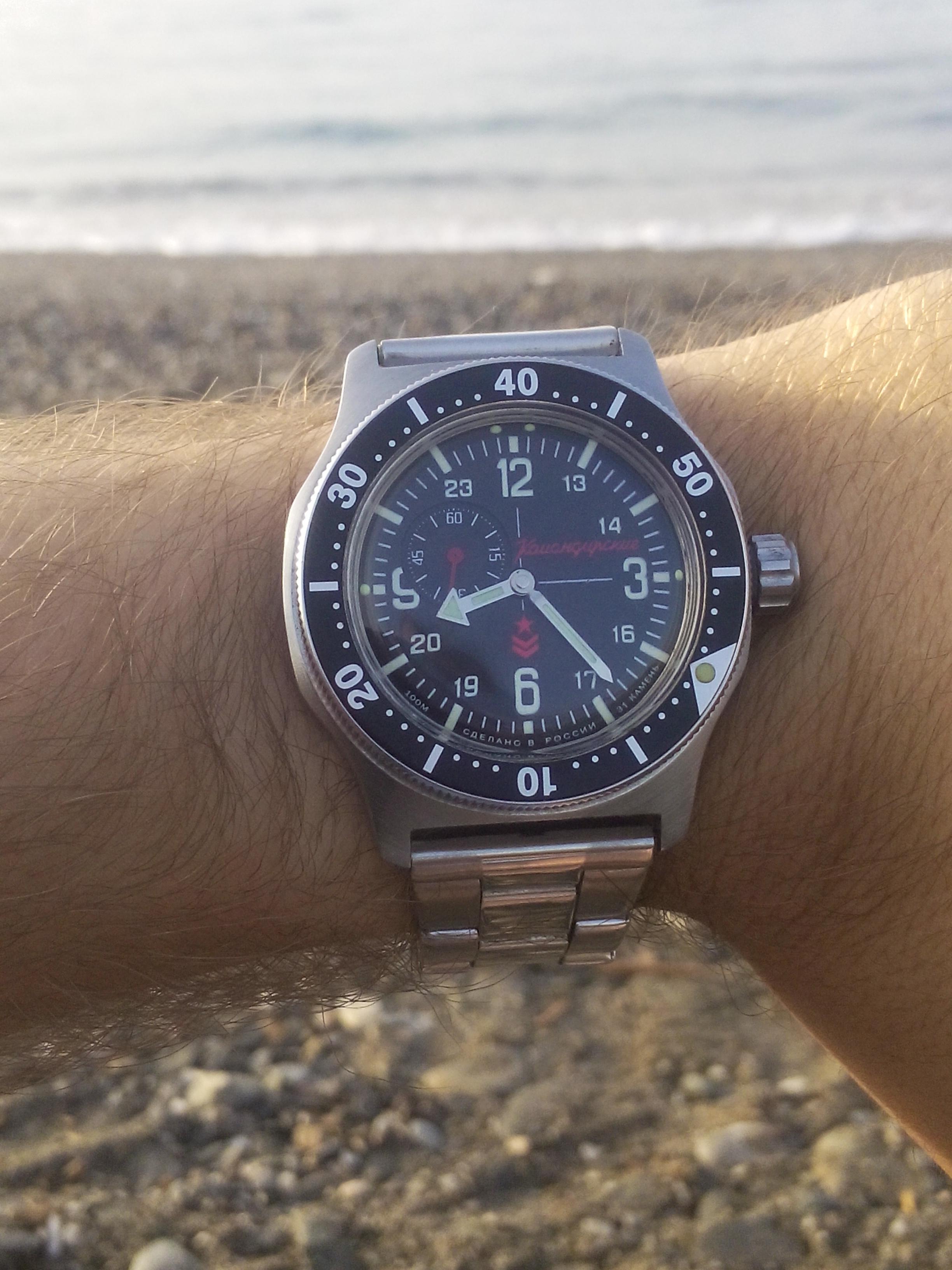 [Vostok Komandirskie K35] Tasting the Spanish Sea! r/Watches