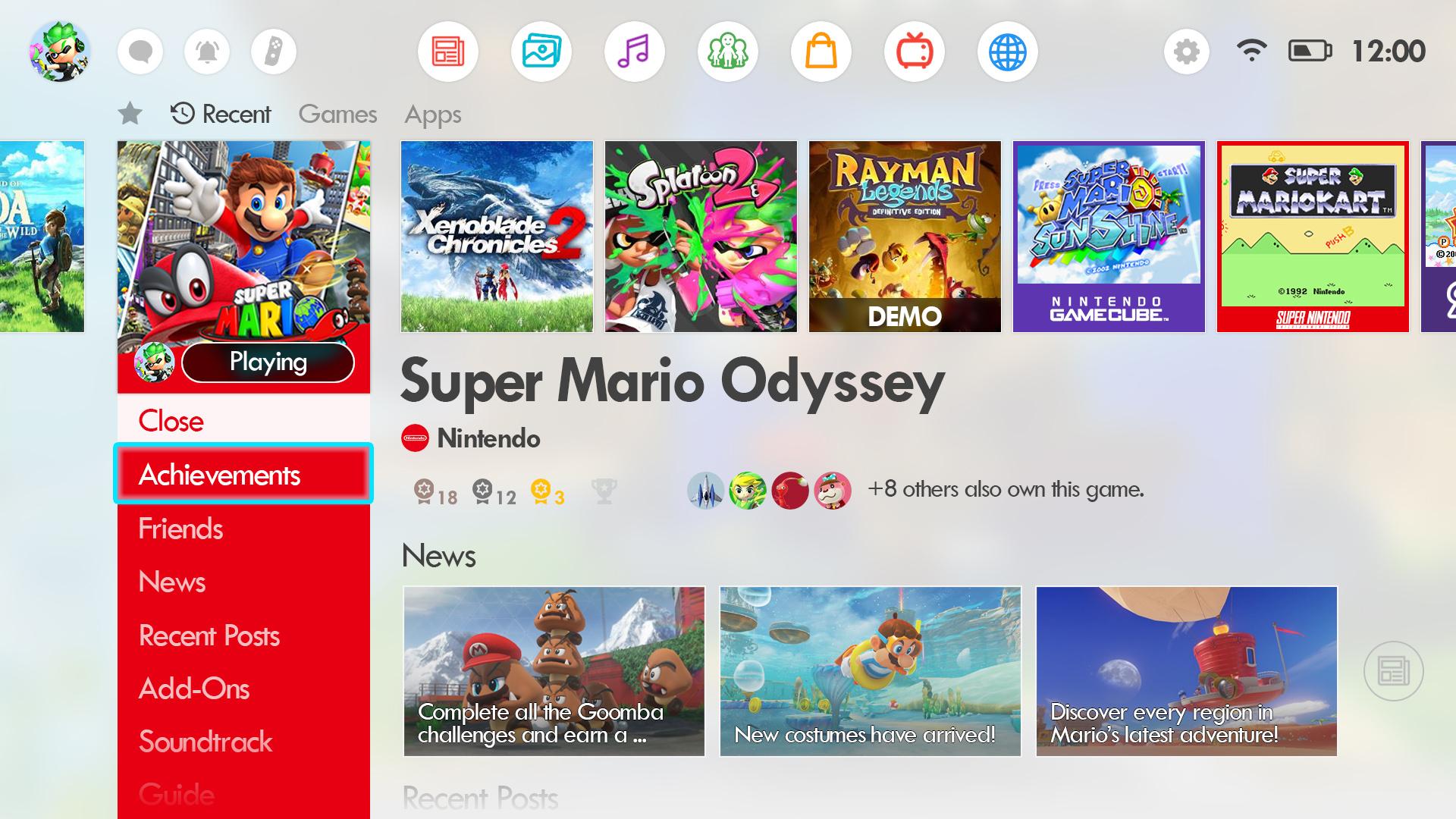 Nintendo Switch UI Concept Main Menu r/NintendoSwitch