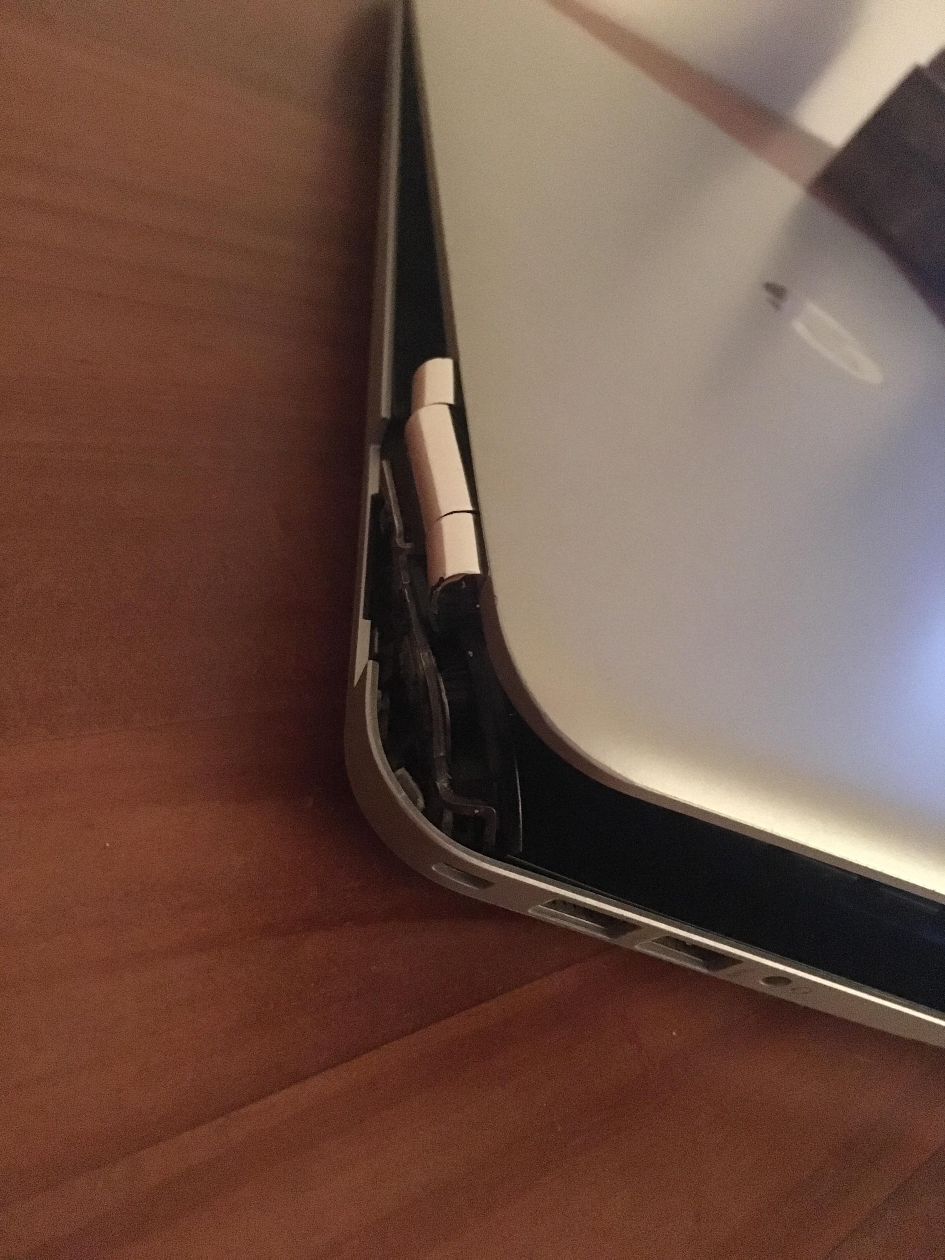 Laptop won’t close after dropping it