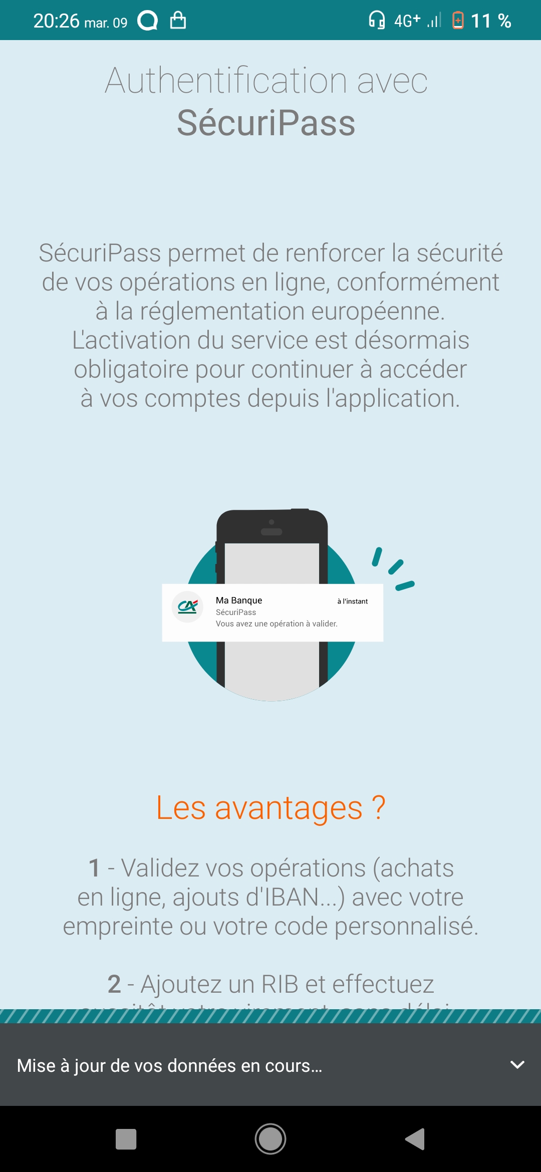 Merci le Crédit Agricole qui impose une fonction pour pouvoir consulter