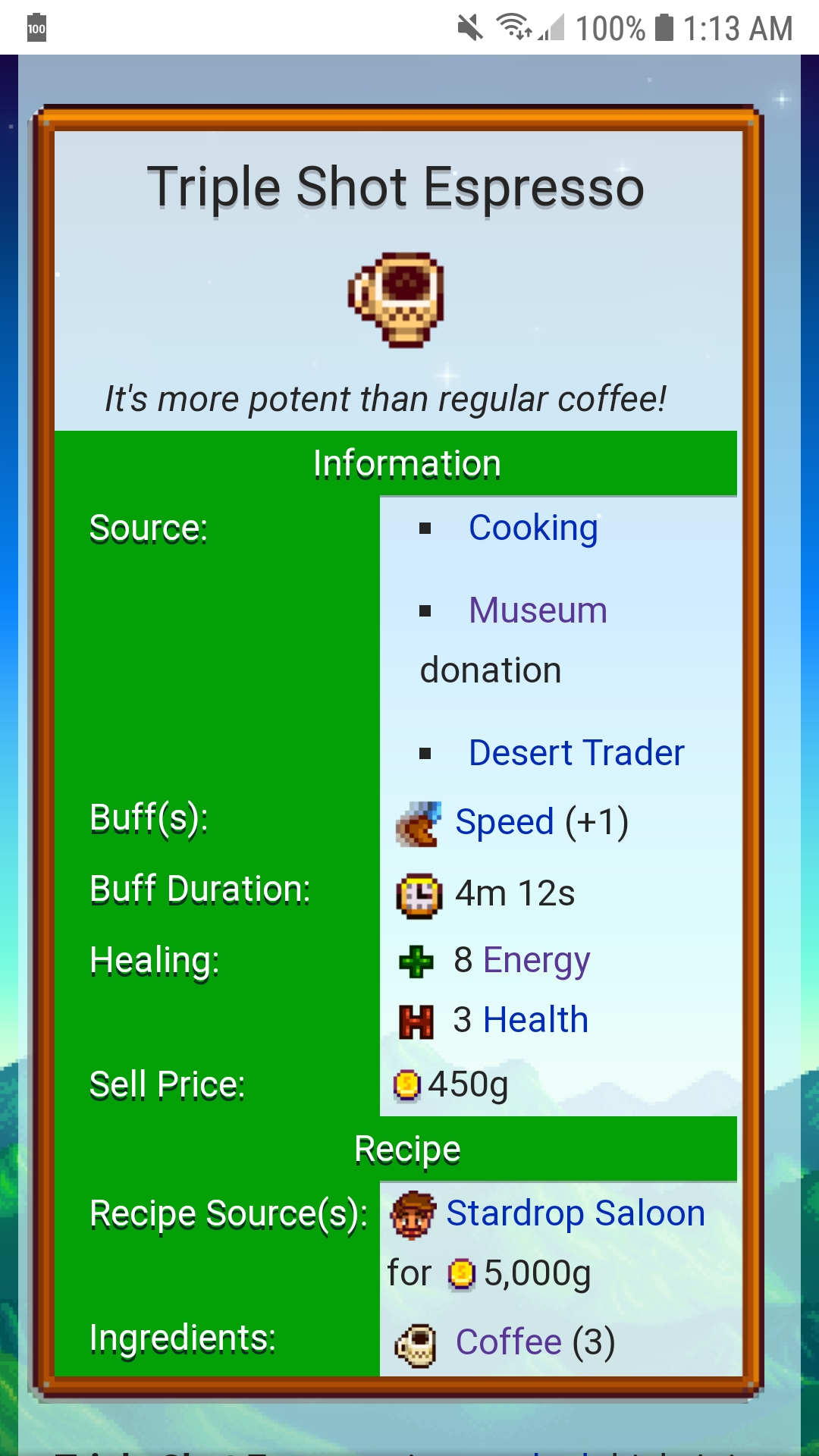 TRIPLE SHOT ESPRESSO I know that regular coffee does not benefit from