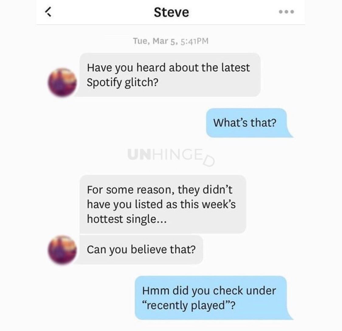 Spotify glitches are really annoying r/Tinder