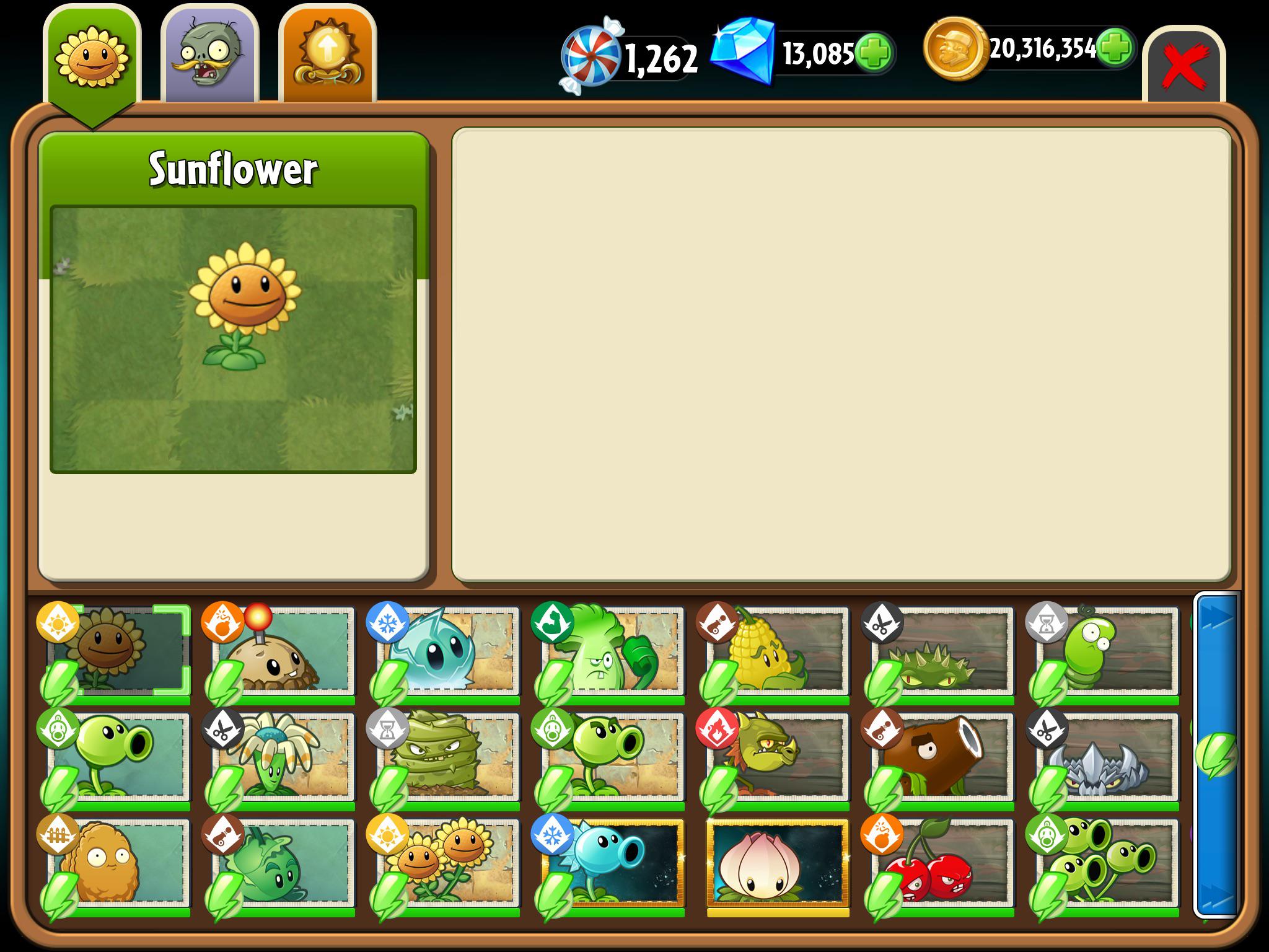 Plants Vs Zombies Plants Almanac