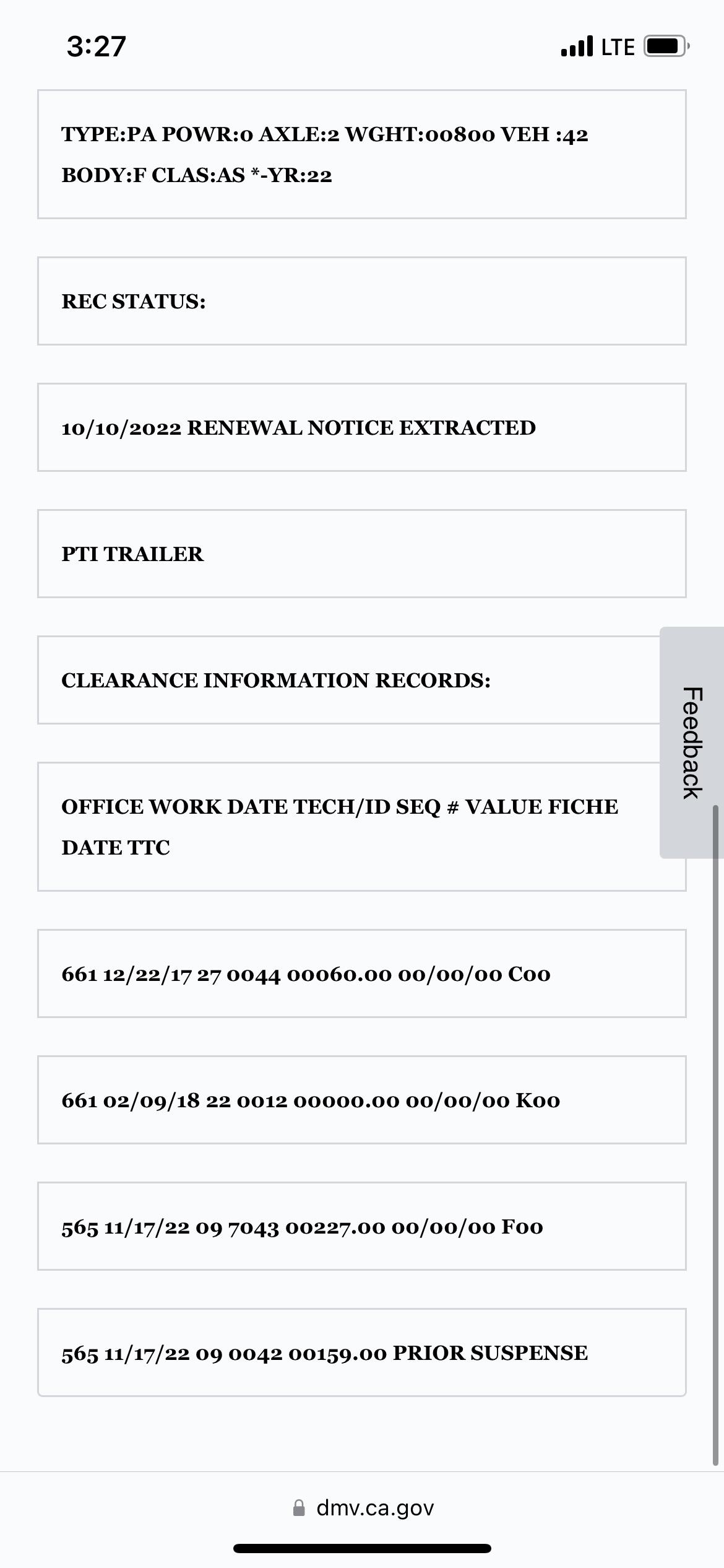 Vehicle history r/DMV