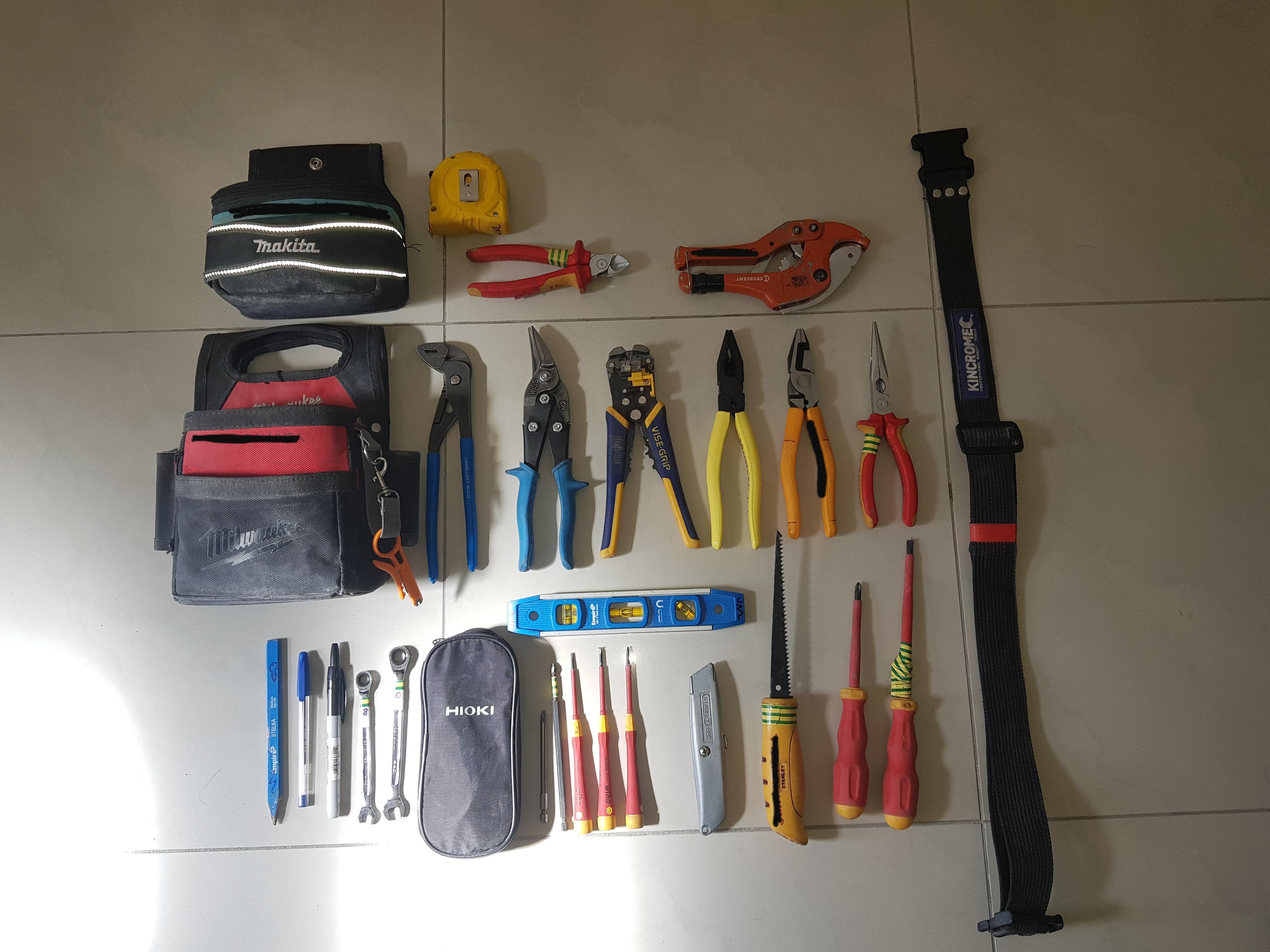 Australian BMS Electrical Apprentice Tools and Pouch electricians