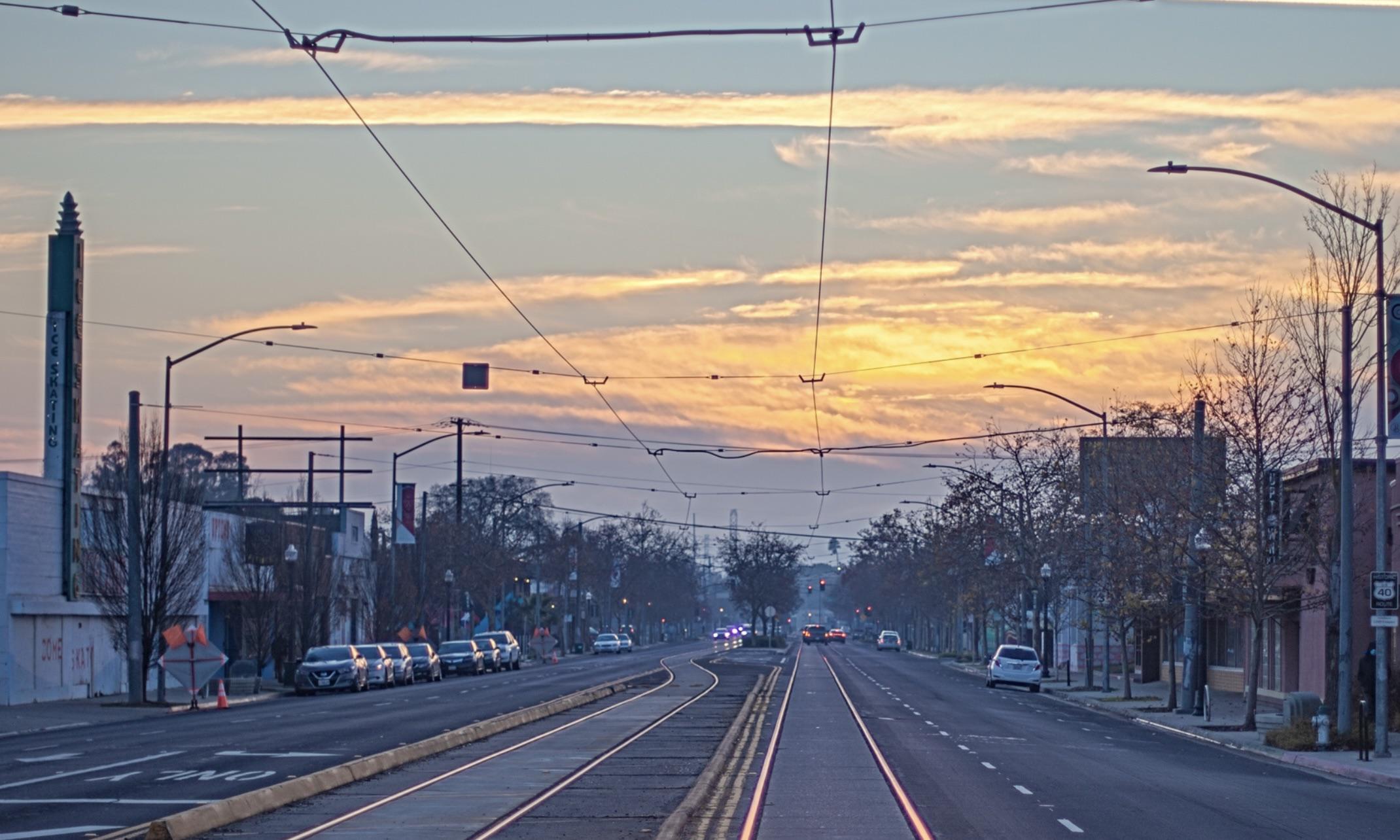 Del Paso Blvd at Sunset on the Winter Solstice r/Sacramento