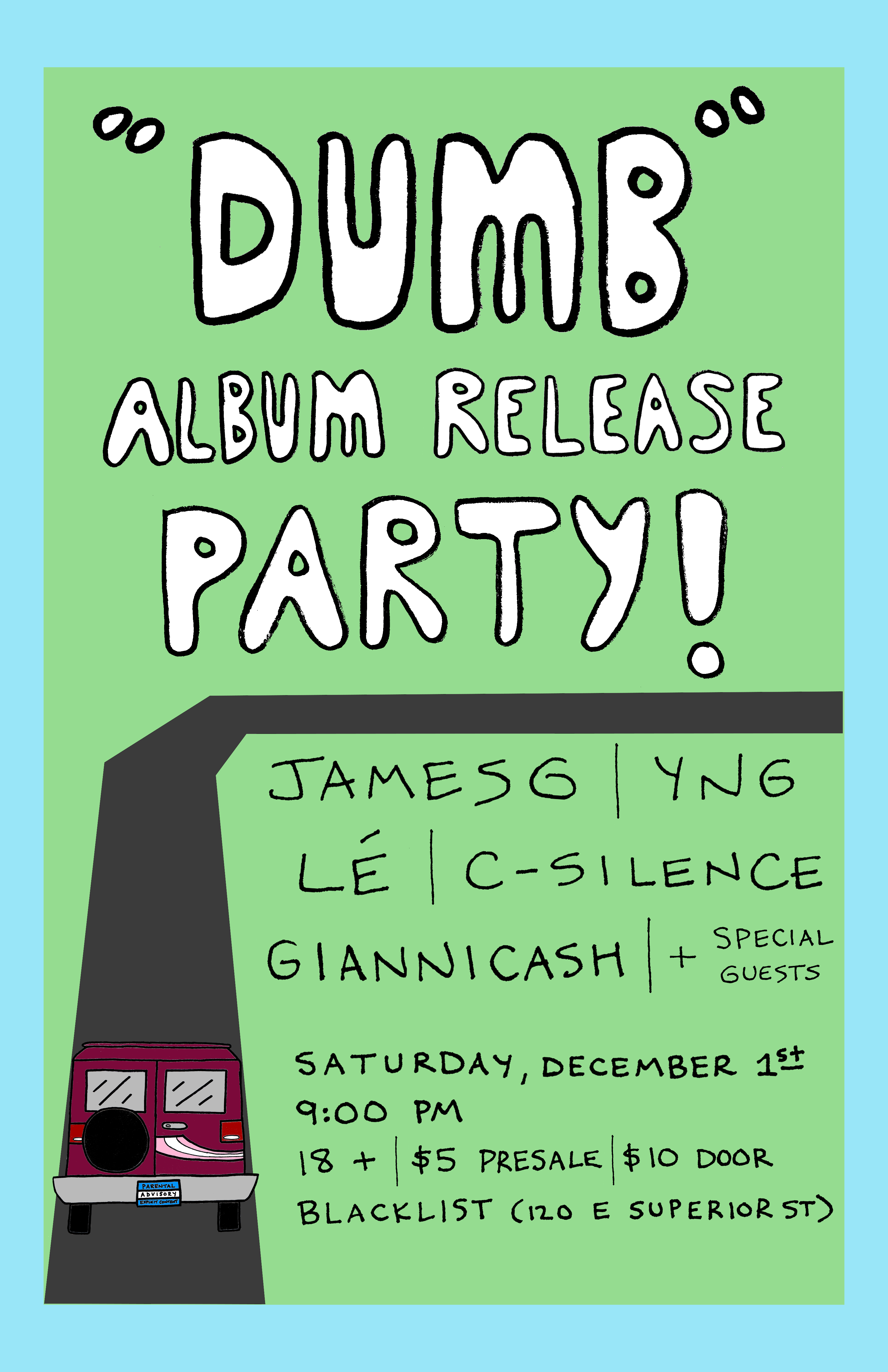 throwing a party for my album release this weekend in duluth! come out