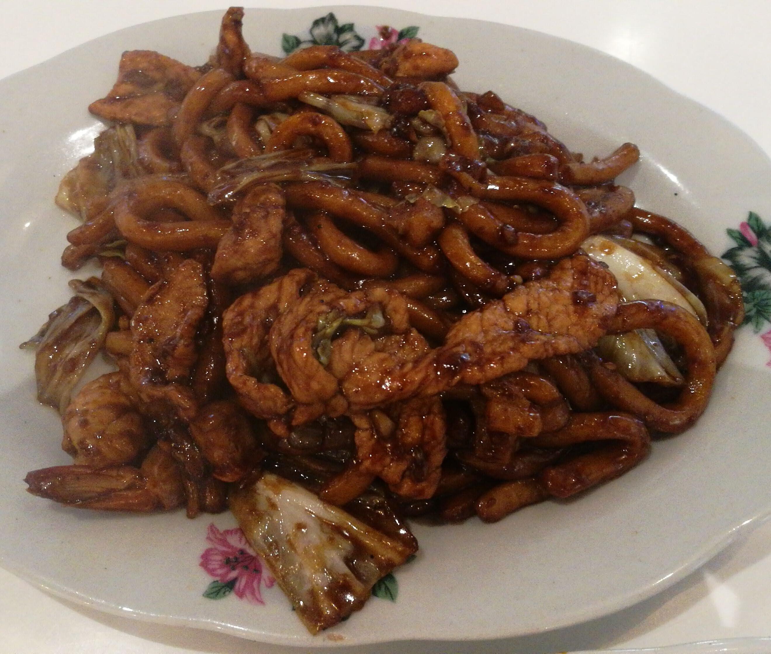 [I ate] Hokkien Mee Noodles fried with pork, prawns, vegetables in