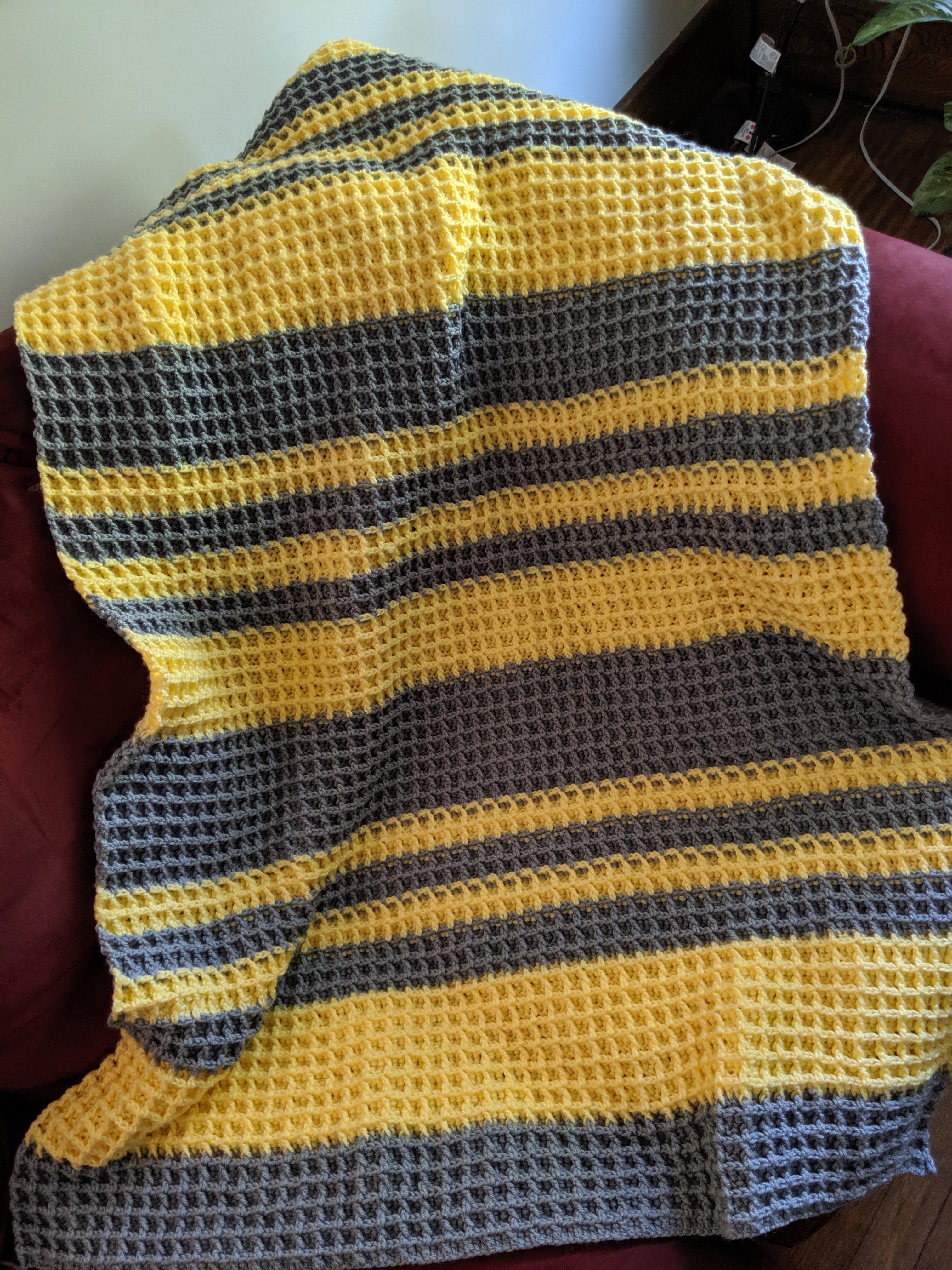 Finally finished this baby blanket that can used clear into adulthood