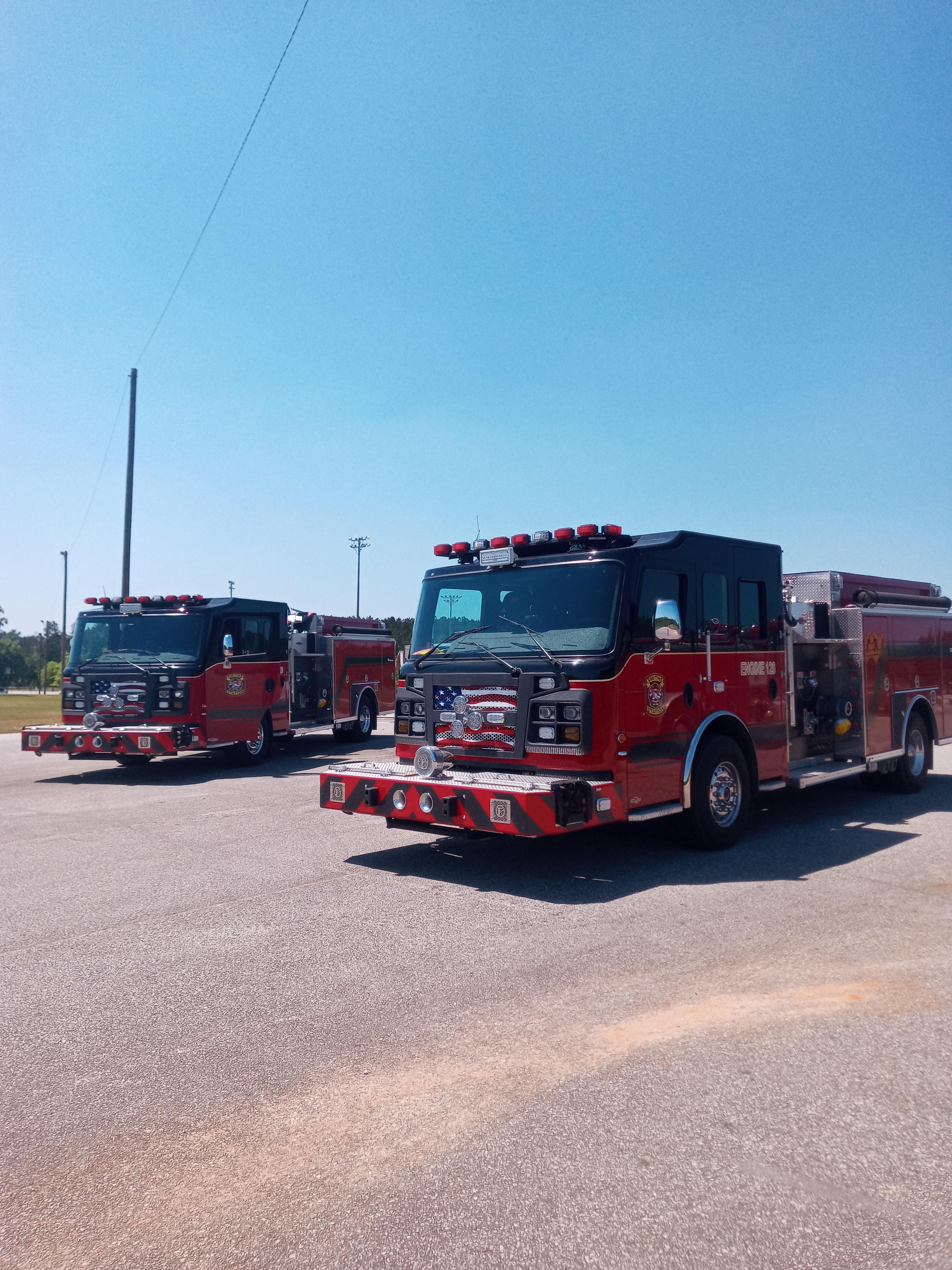 Two rosenbaur cab over trucks for smith station AL r/FireTrucks