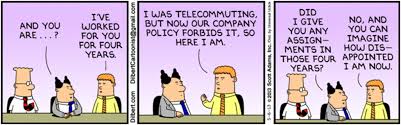 Dilbert on telecommuting and actual remote employees : r/telecommuting