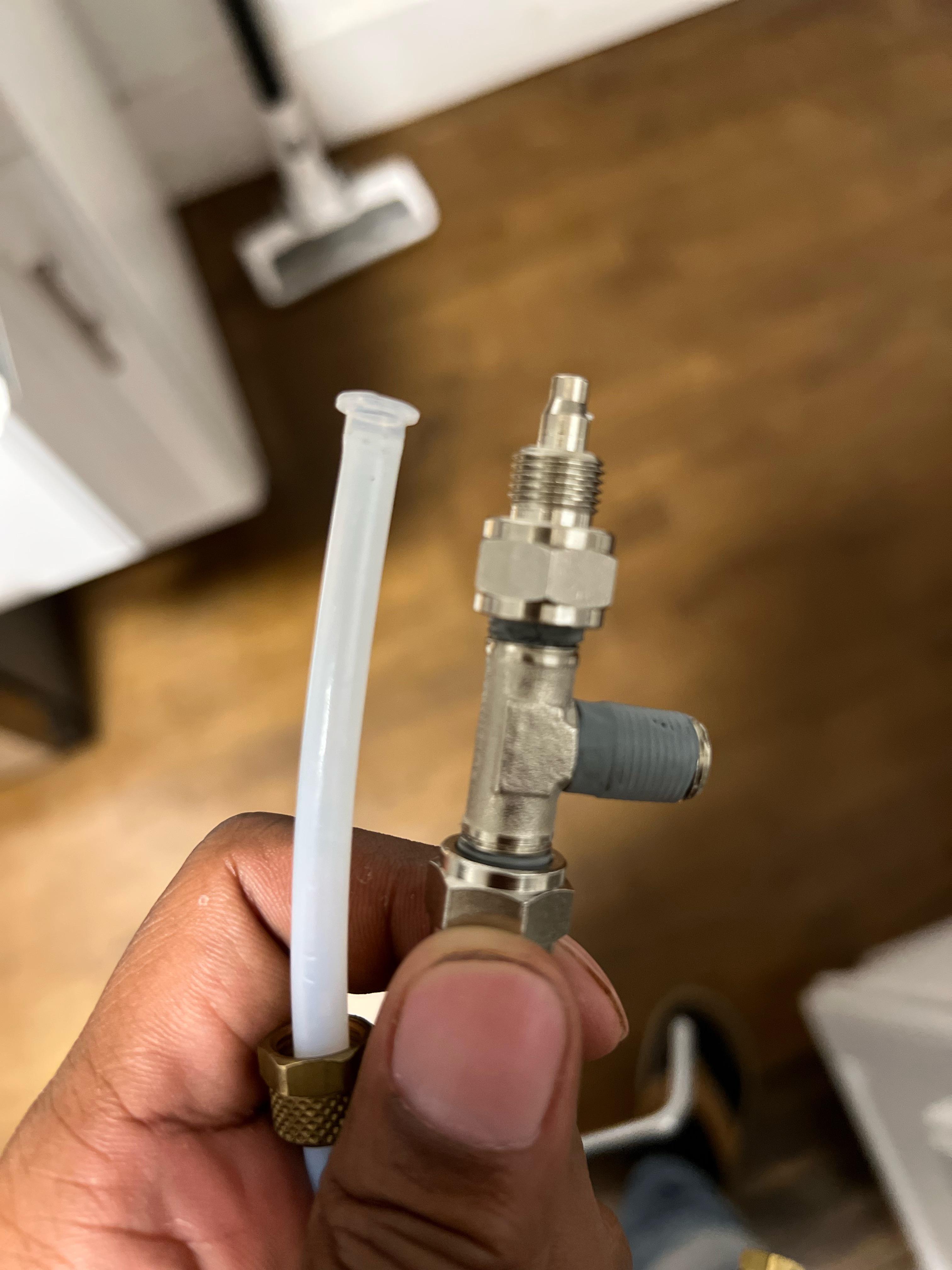 Is it necessary to flare the Teflon tube when adding the T for a