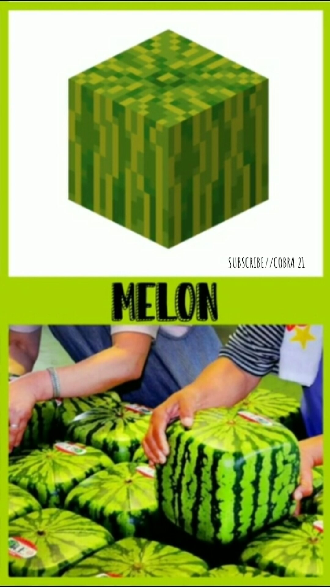 Realistic minecraft watermelon r/Realistic_Minecraft