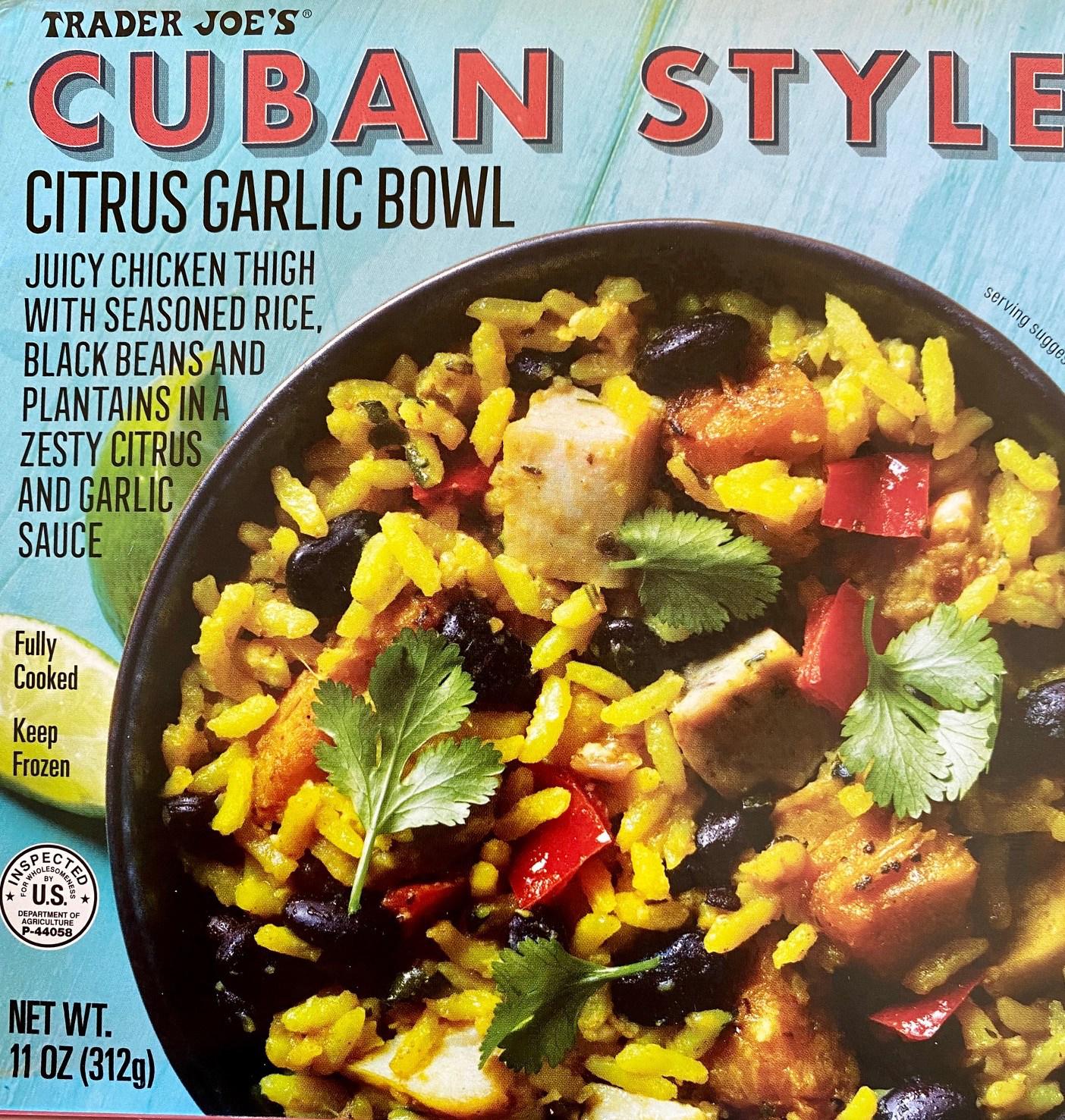Trader Joe's Cuban Style Citrus Garlic bowl is a great way to have a