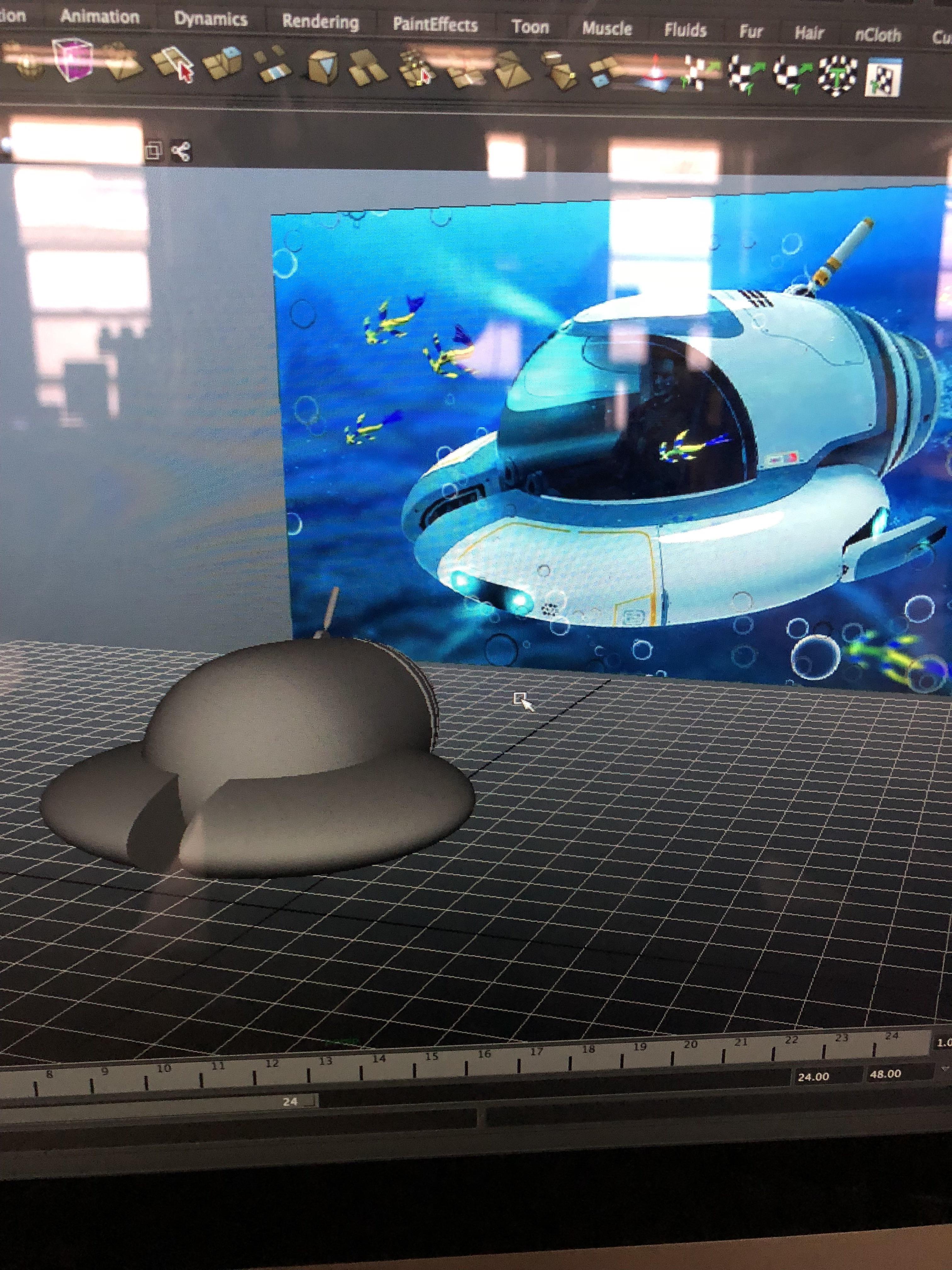 Was bored, made a Seamoth in my digital arts class ) [no