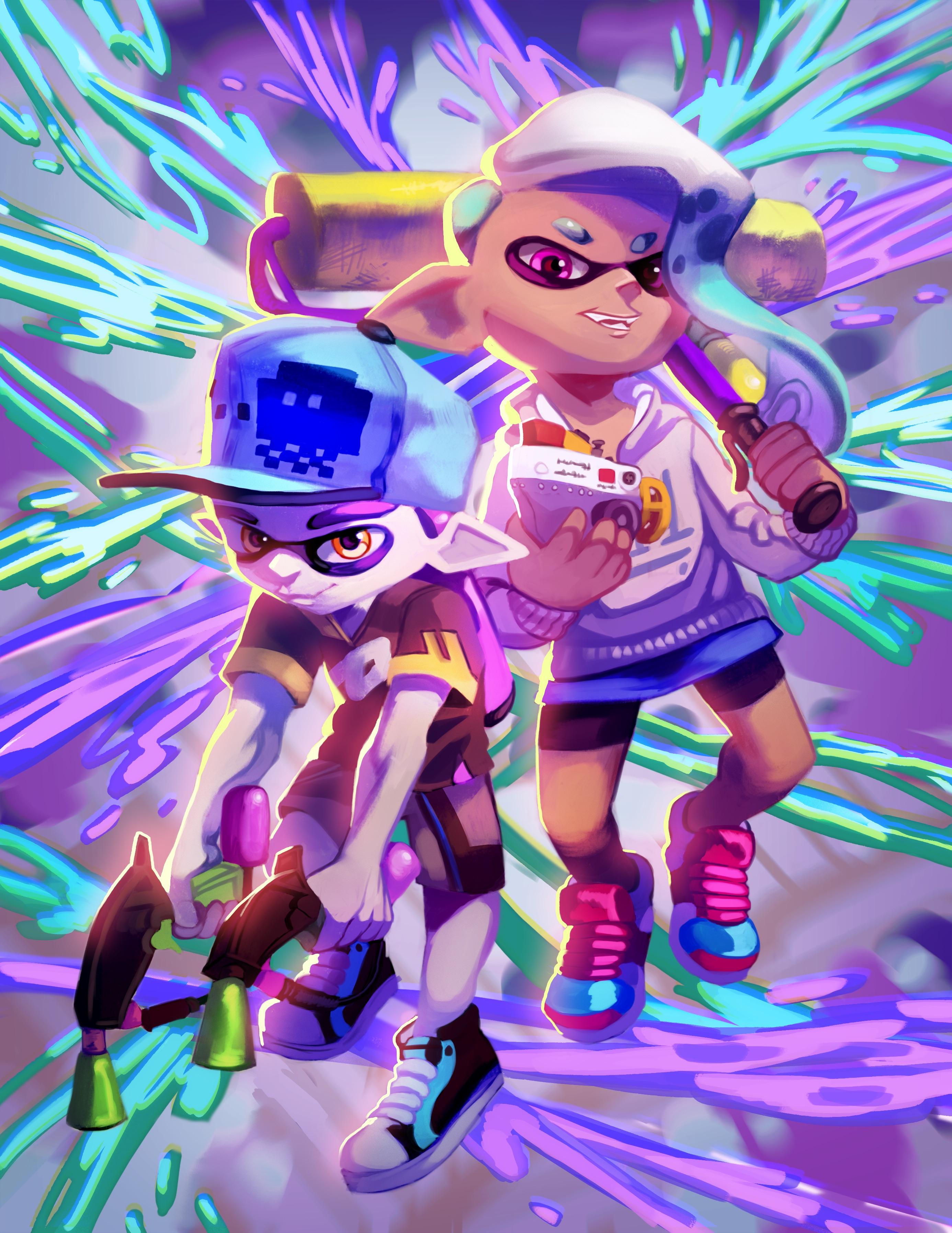 Fan art I did for last week's competition ) r/splatoon