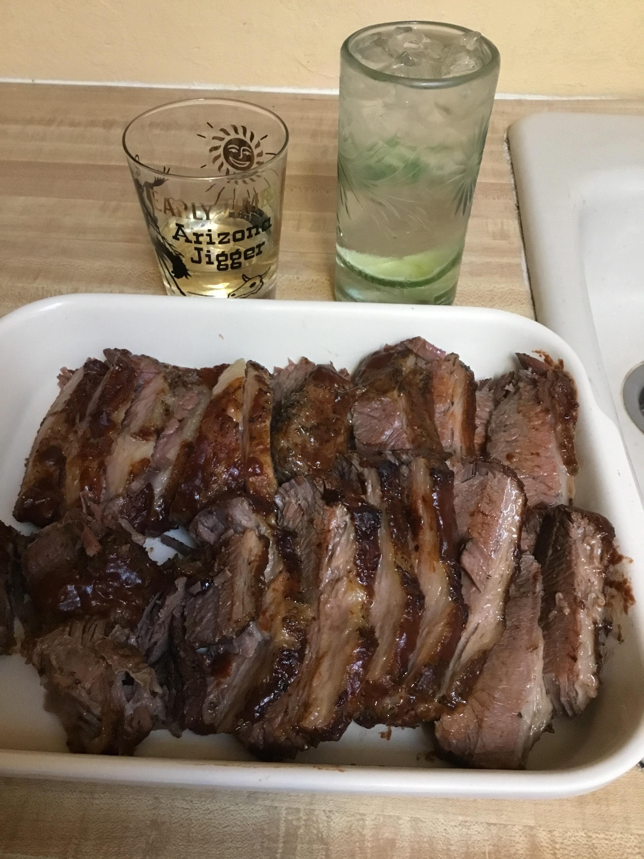 Brisket!!!! Meltingly Soft and Delicious! Along with A few refreshments